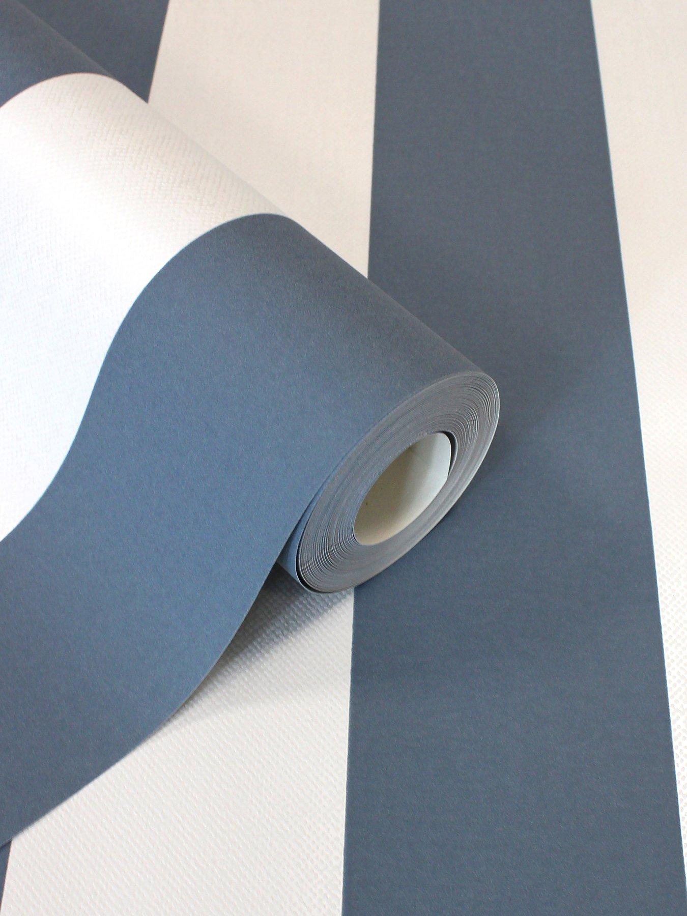 Image 2 of 5 of Fine Decor Juliette Stripe Wallpaper in Blue