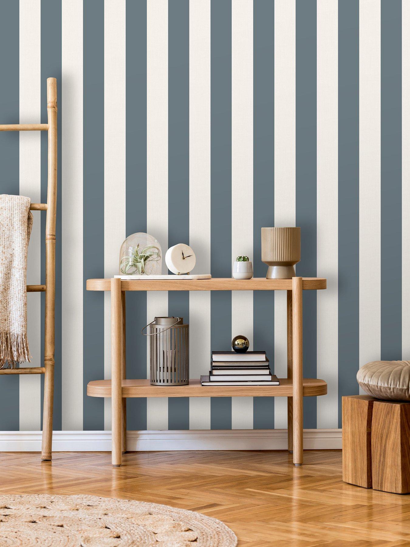 Image 4 of 5 of Fine Decor Juliette Stripe Wallpaper in Blue