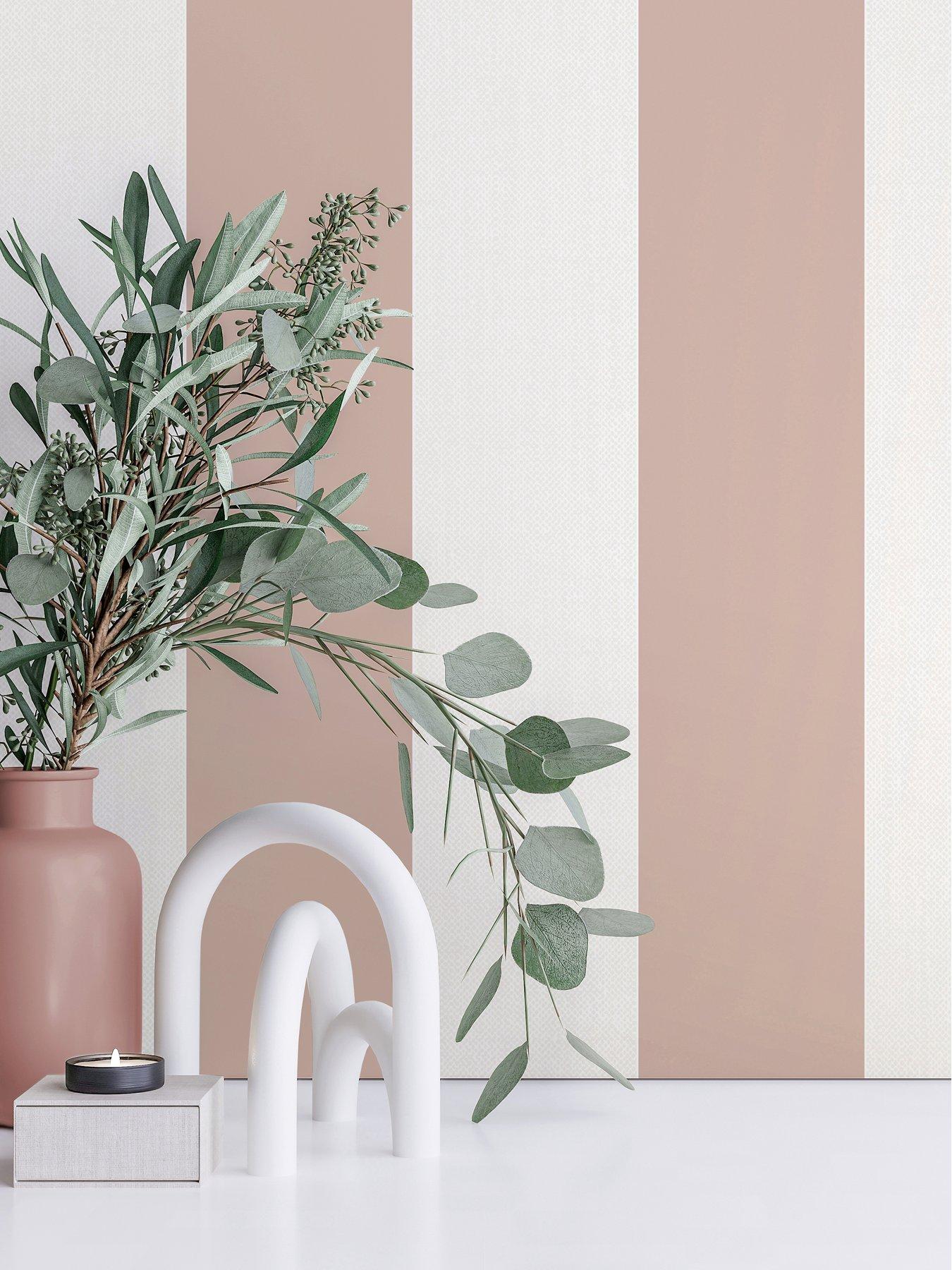 undefined Juliette Stripe Wallpaper in Pink