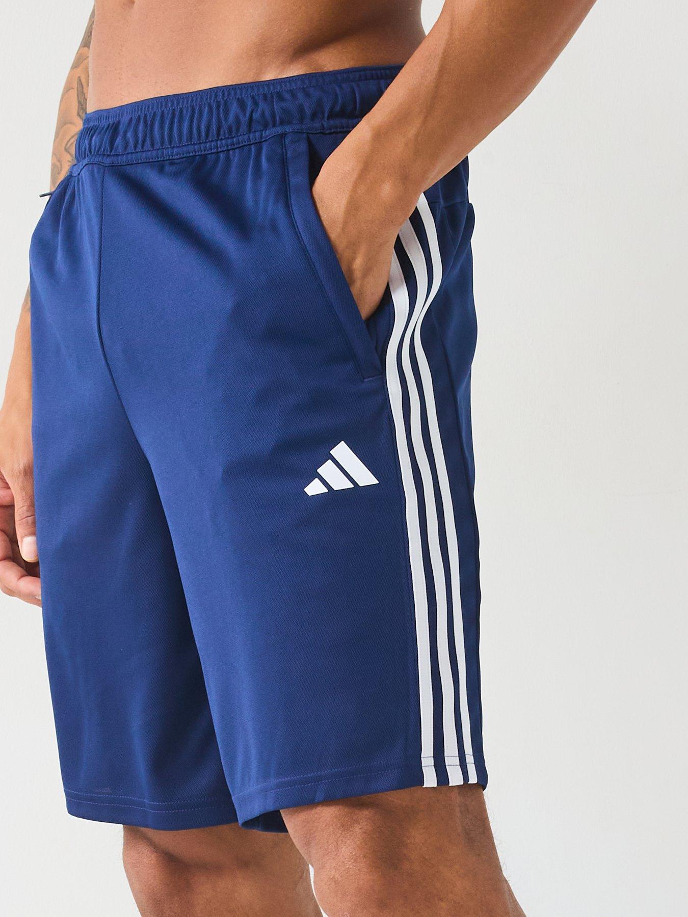 adidas-train-essentials-pique-3-stripes-training-shorts-blueoutfit