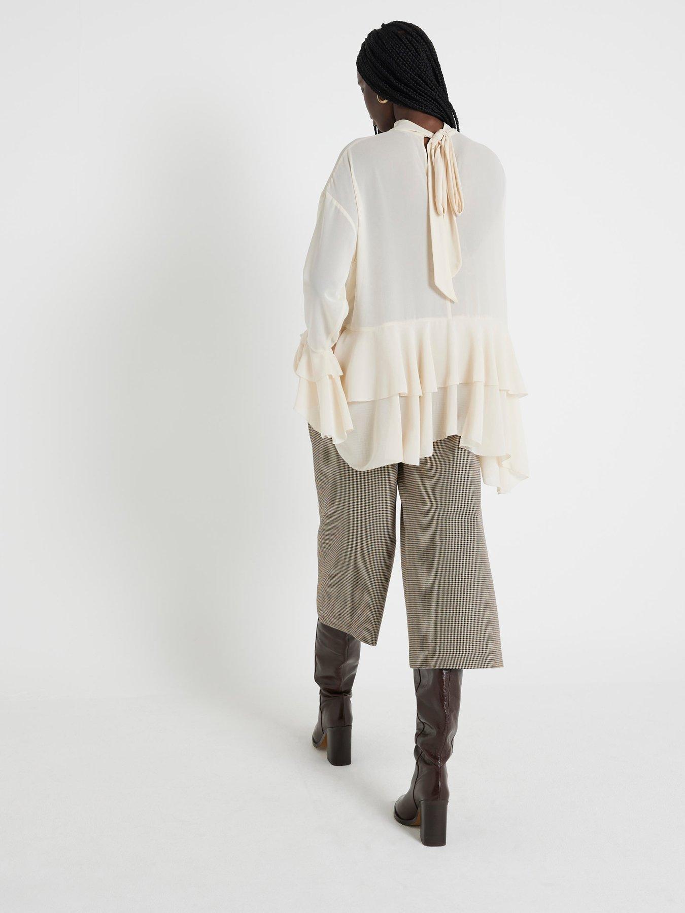 river-island-wide-leg-pleated-cropped-trouser-brownstillFront