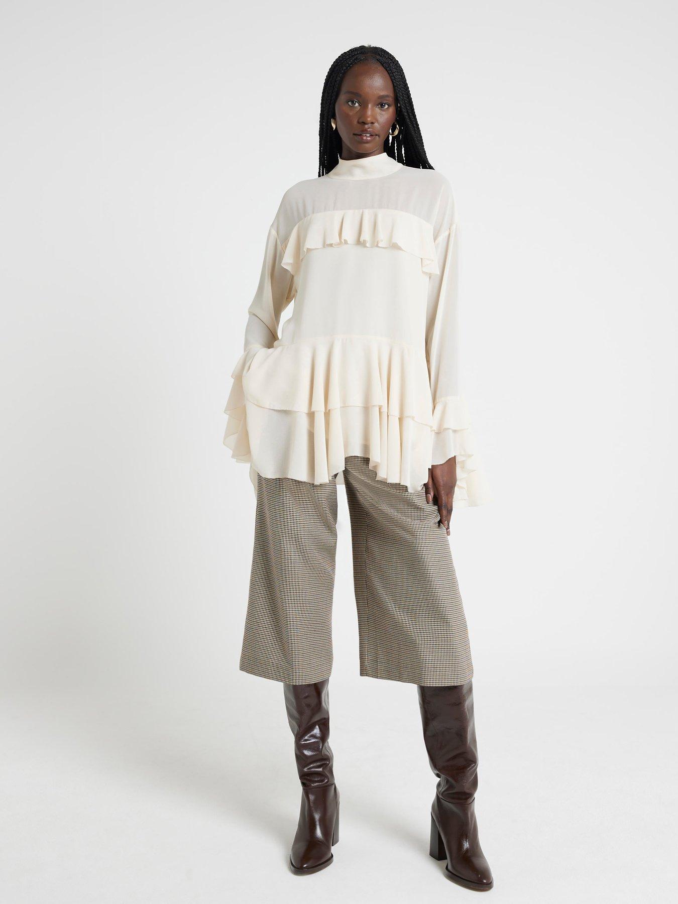 river-island-wide-leg-pleated-cropped-trouser-brownback