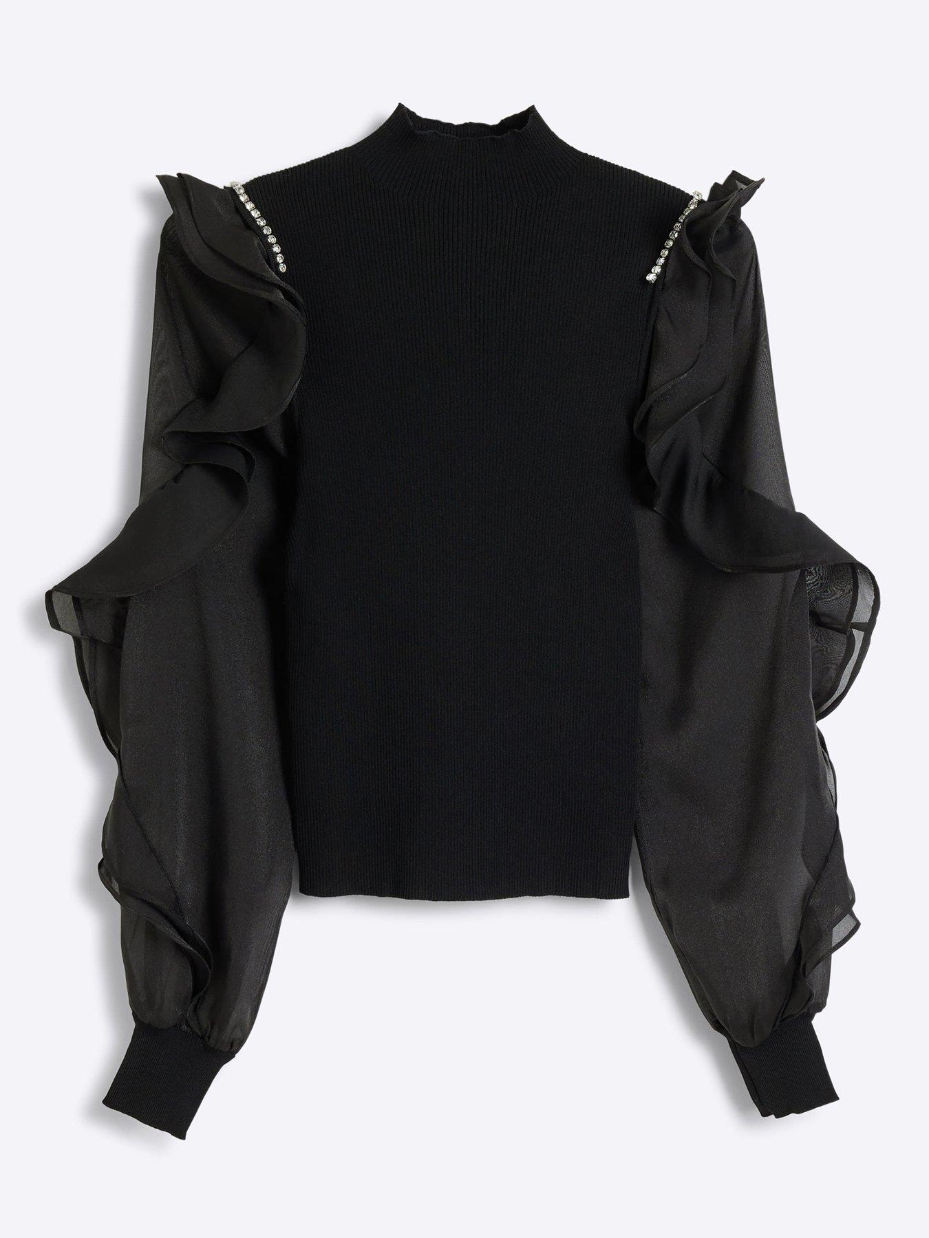 river-island-fantasy-sleeve-top-blackdetail