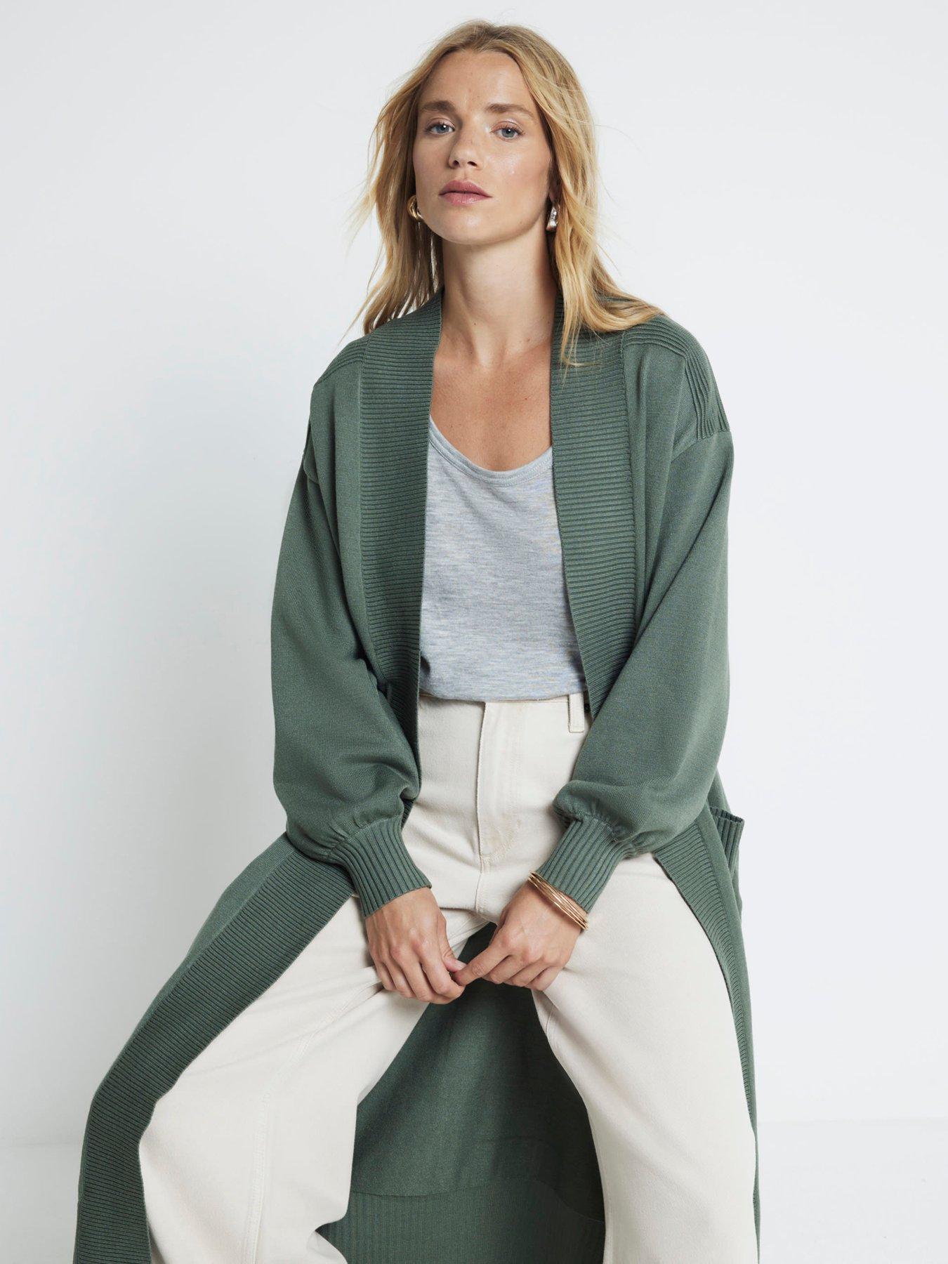 river-island-mixed-rub-maxi-cardigan-khaki