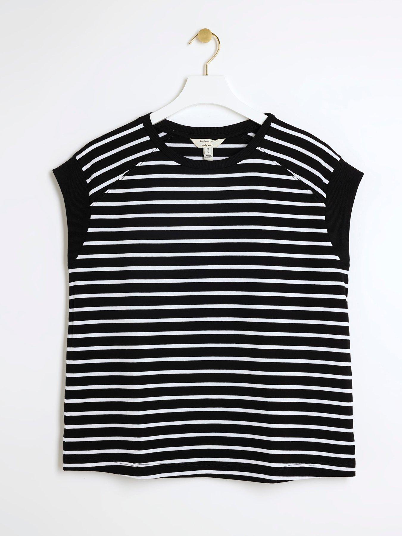 river-island-ribbed-cuff-striped-t-shirt-blackdetail