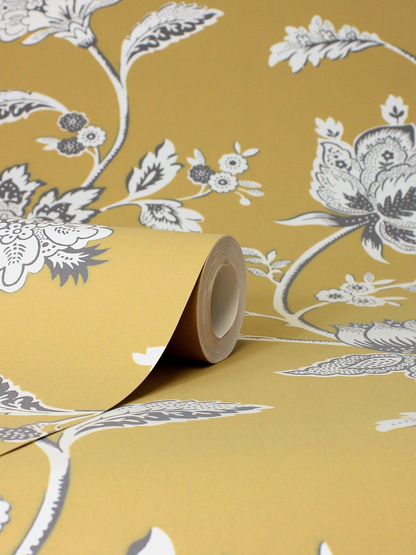 fine-decor-uliette-floral-wallpaper-in-yellowstillFront