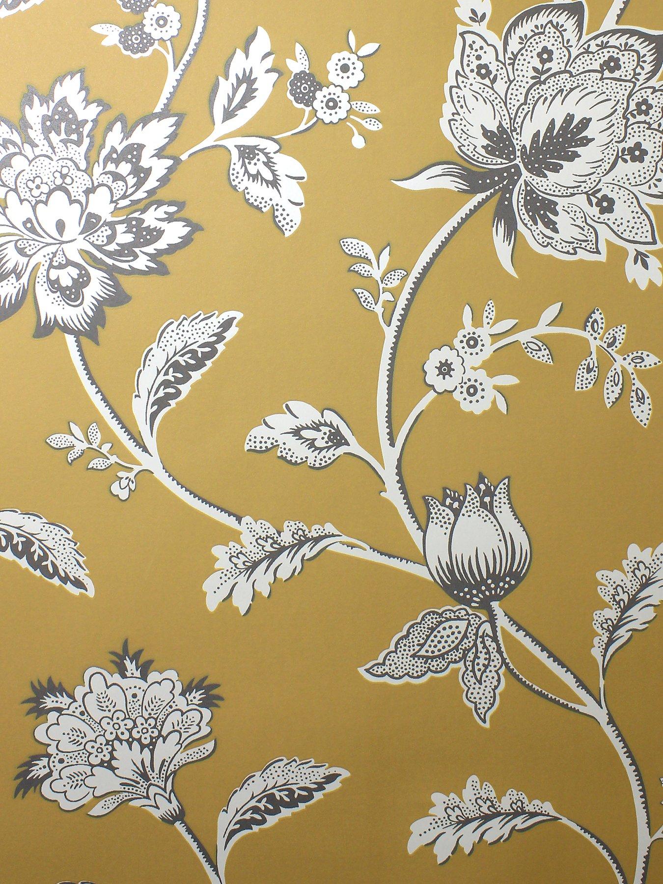 fine-decor-uliette-floral-wallpaper-in-yellowback