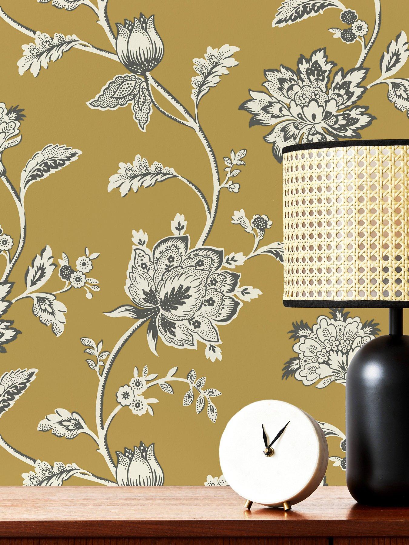 fine-decor-uliette-floral-wallpaper-in-yellowdetail