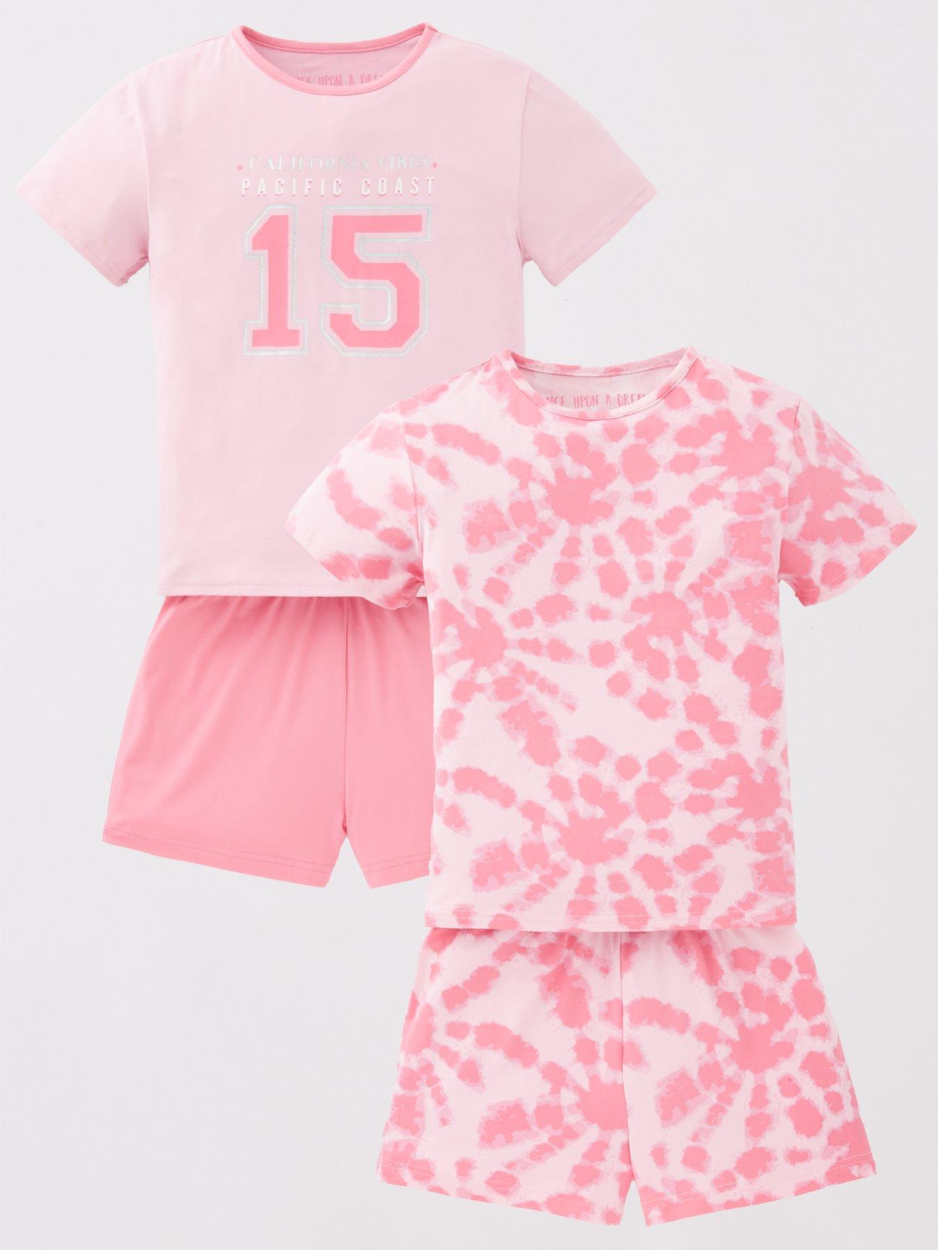 Image 1 of 5 of V by Very Girls 2 Pack Tie Dye Short Pyjama Set - Multi