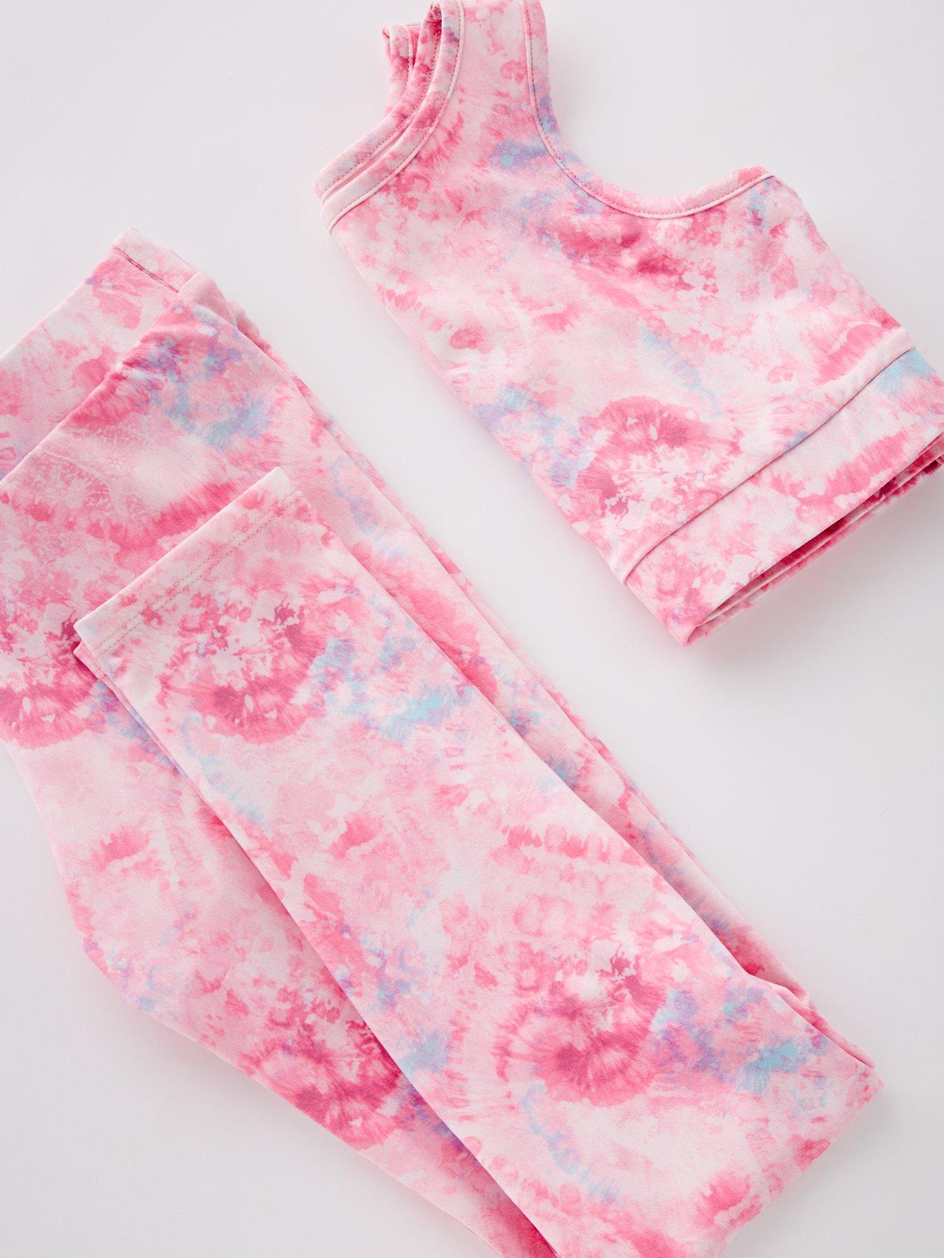 Image 3 of 4 of V by Very Girls 3 Piece Active Marble Set - Pink