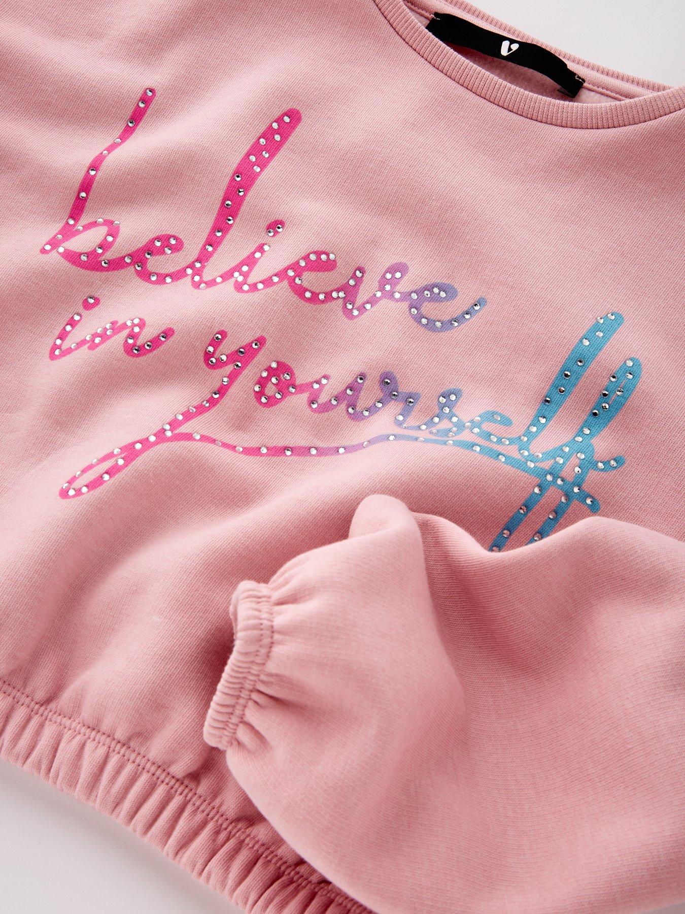 Image 4 of 4 of V by Very Girls 3 Piece Active Marble Set - Pink