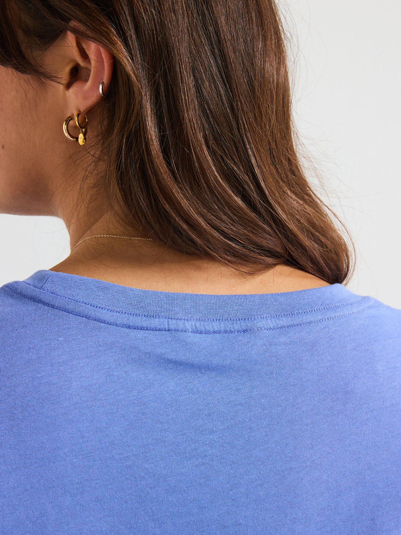 Image 5 of 6 of V by Very Curve Oversized T-Shirt - Blue