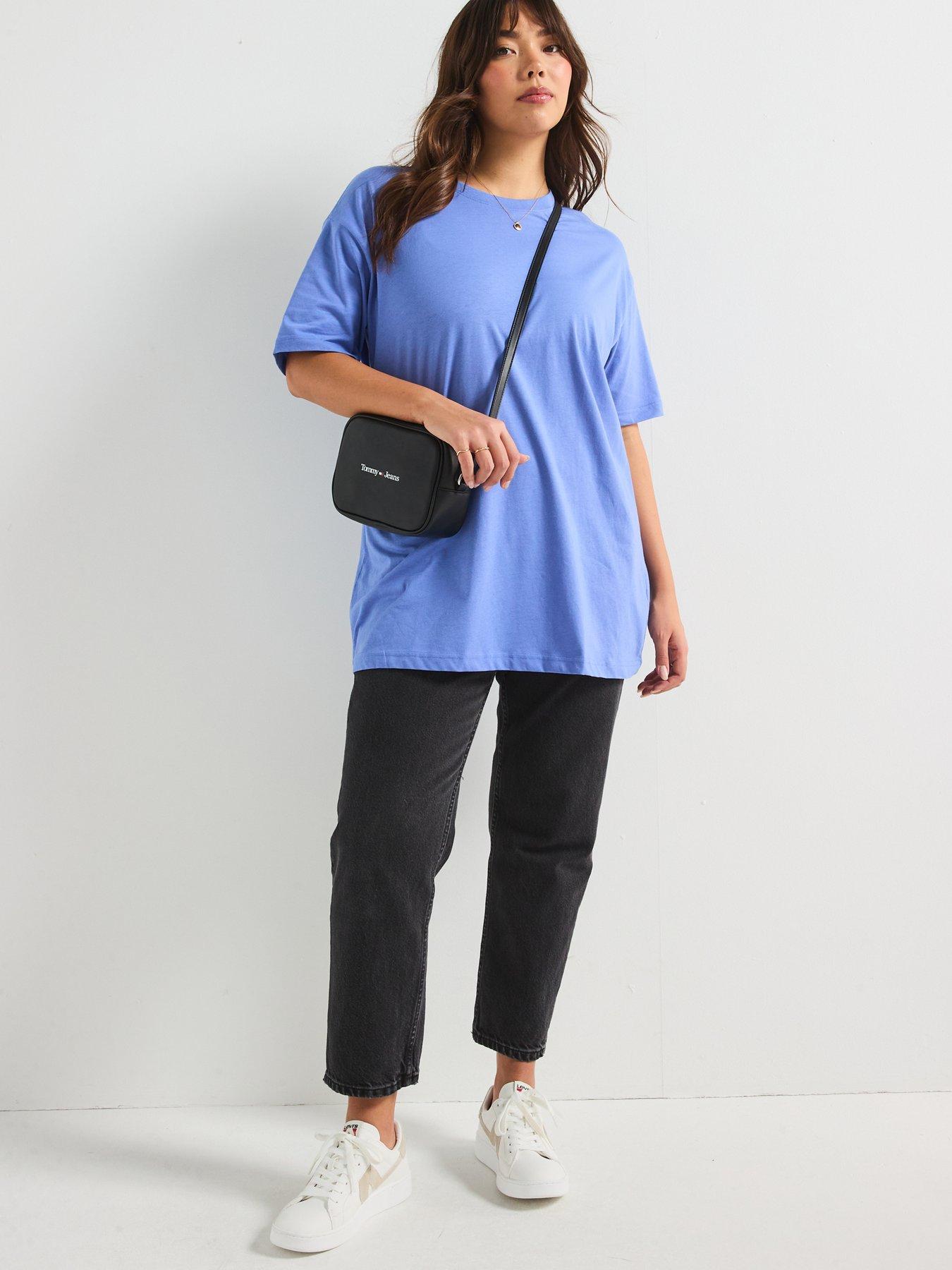 Image 6 of 6 of V by Very Curve Oversized T-Shirt - Blue