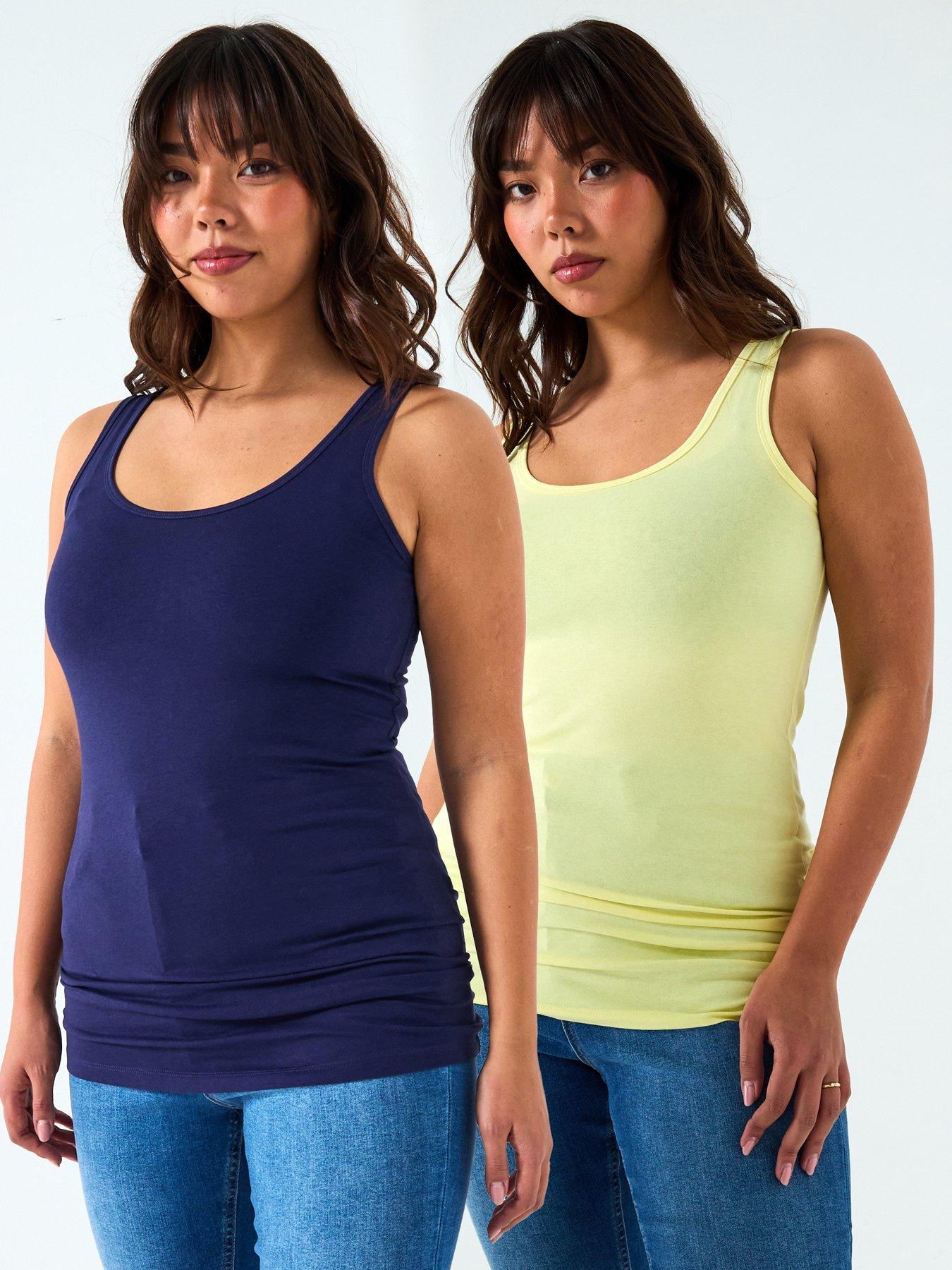 Image 1 of 7 of V by Very Curve 2 Pack Longline Vests - Multi