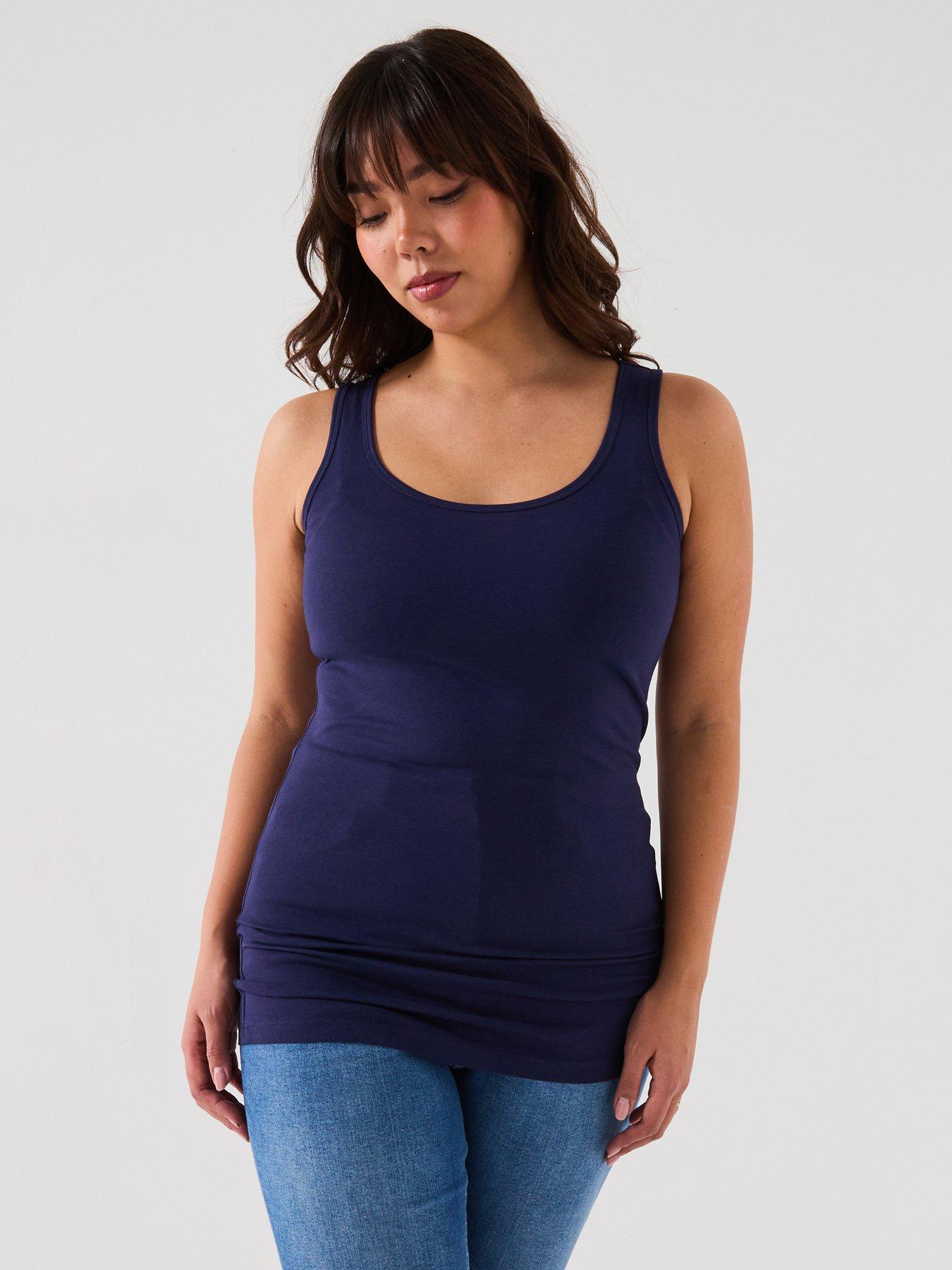 Image 6 of 7 of V by Very Curve 2 Pack Longline Vests - Multi