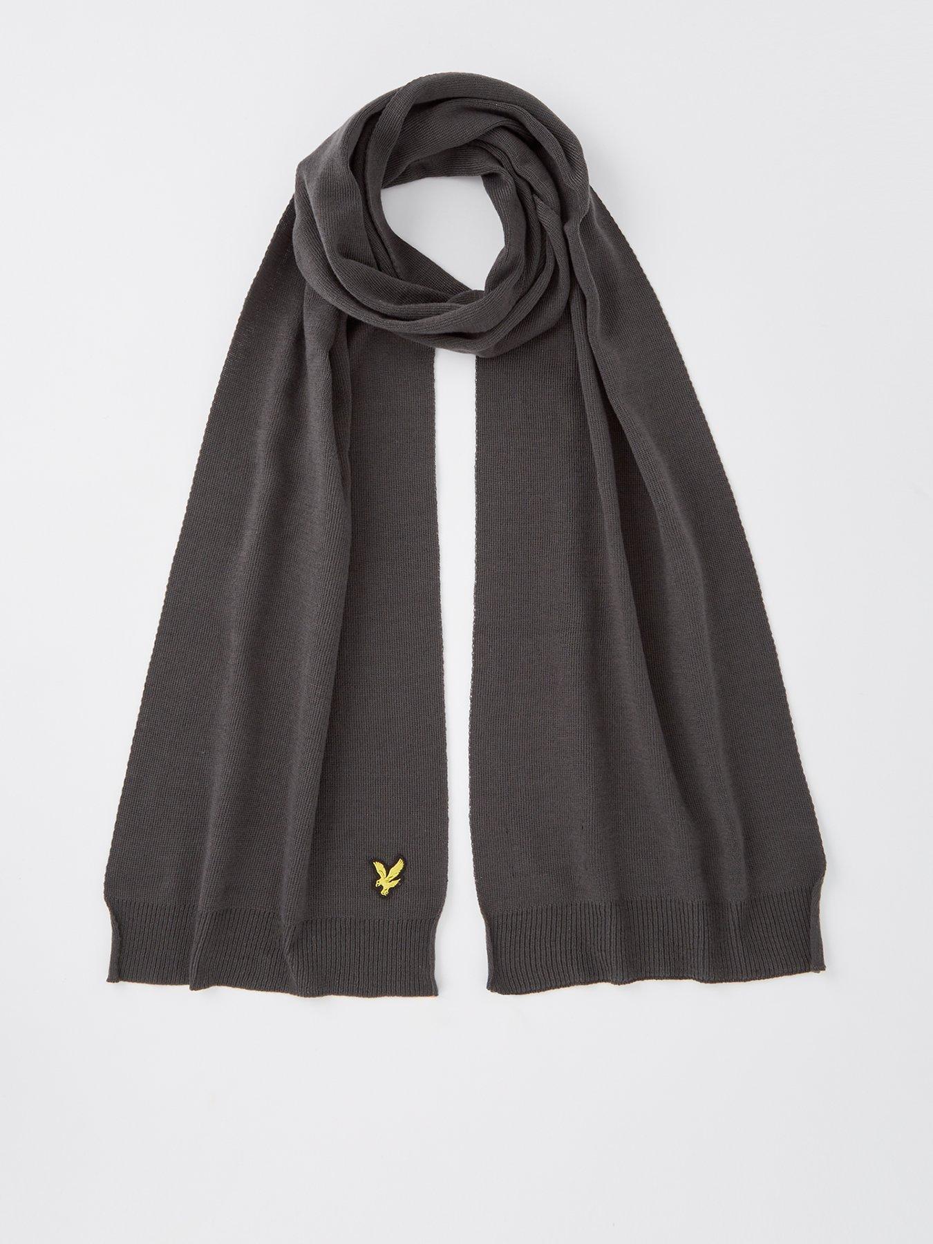 lyle-scott-lyle-amp-scott-knitted-scarf--brown