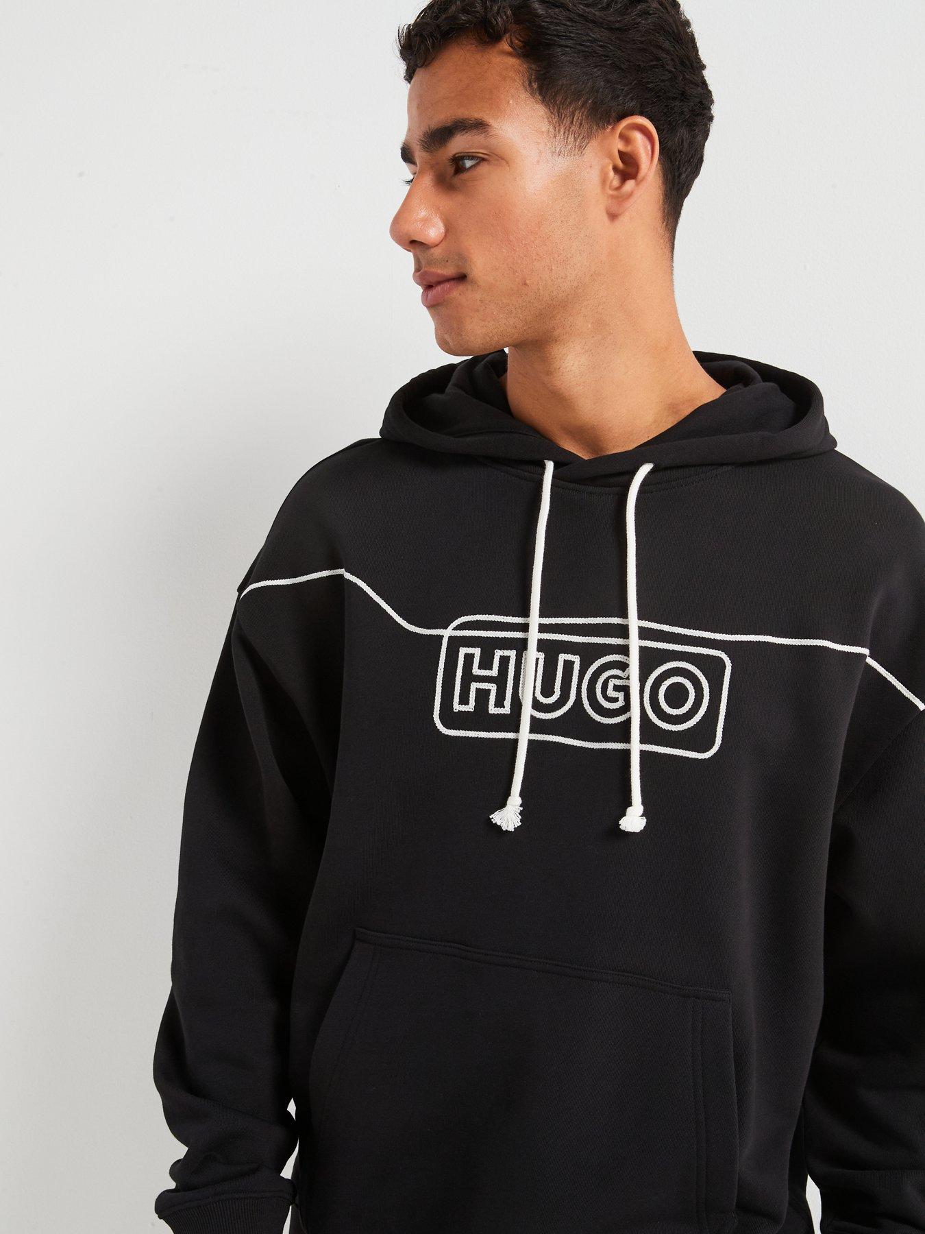 hugo-noiderhood-loose-fit-stitch-logo-overhead-hoodie-blackoutfit