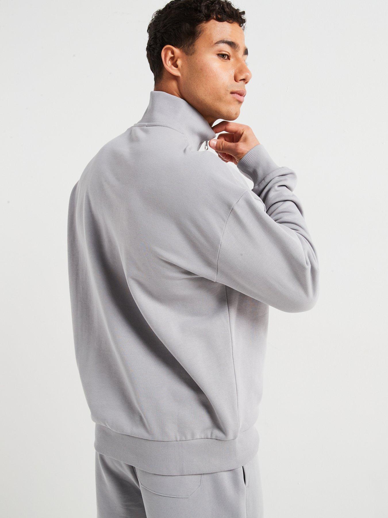 hugo-neeler-small-logo-14-zip-sweat-top-greystillFront