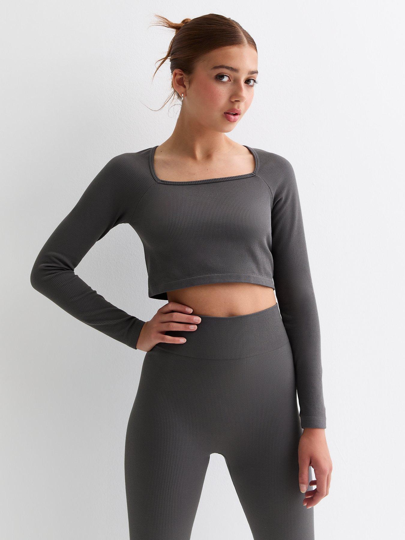 new-look-915-girls-dark-grey-square-neck-top