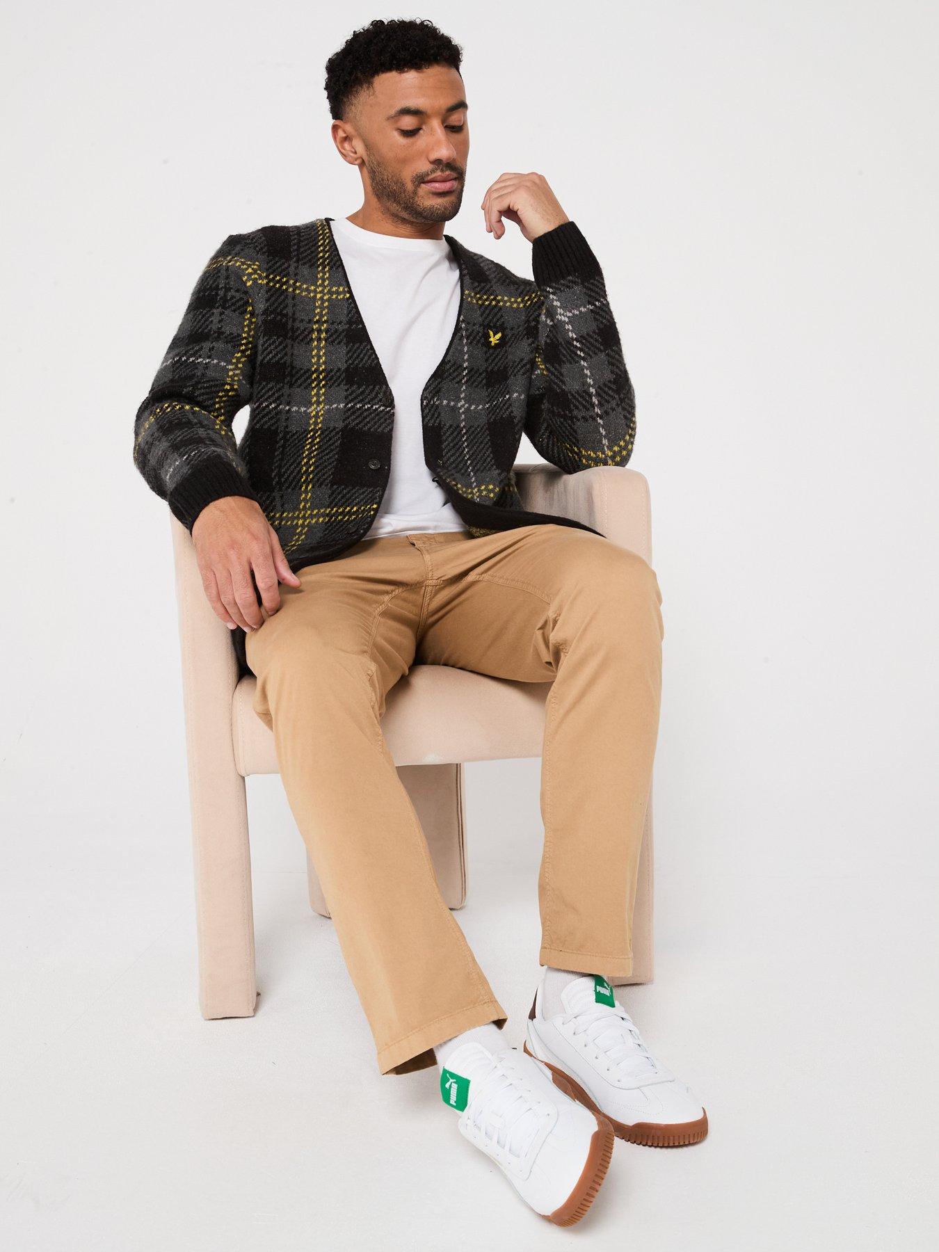 lyle-scott-brushed-tartan-knitted-cardigan-blackdetail