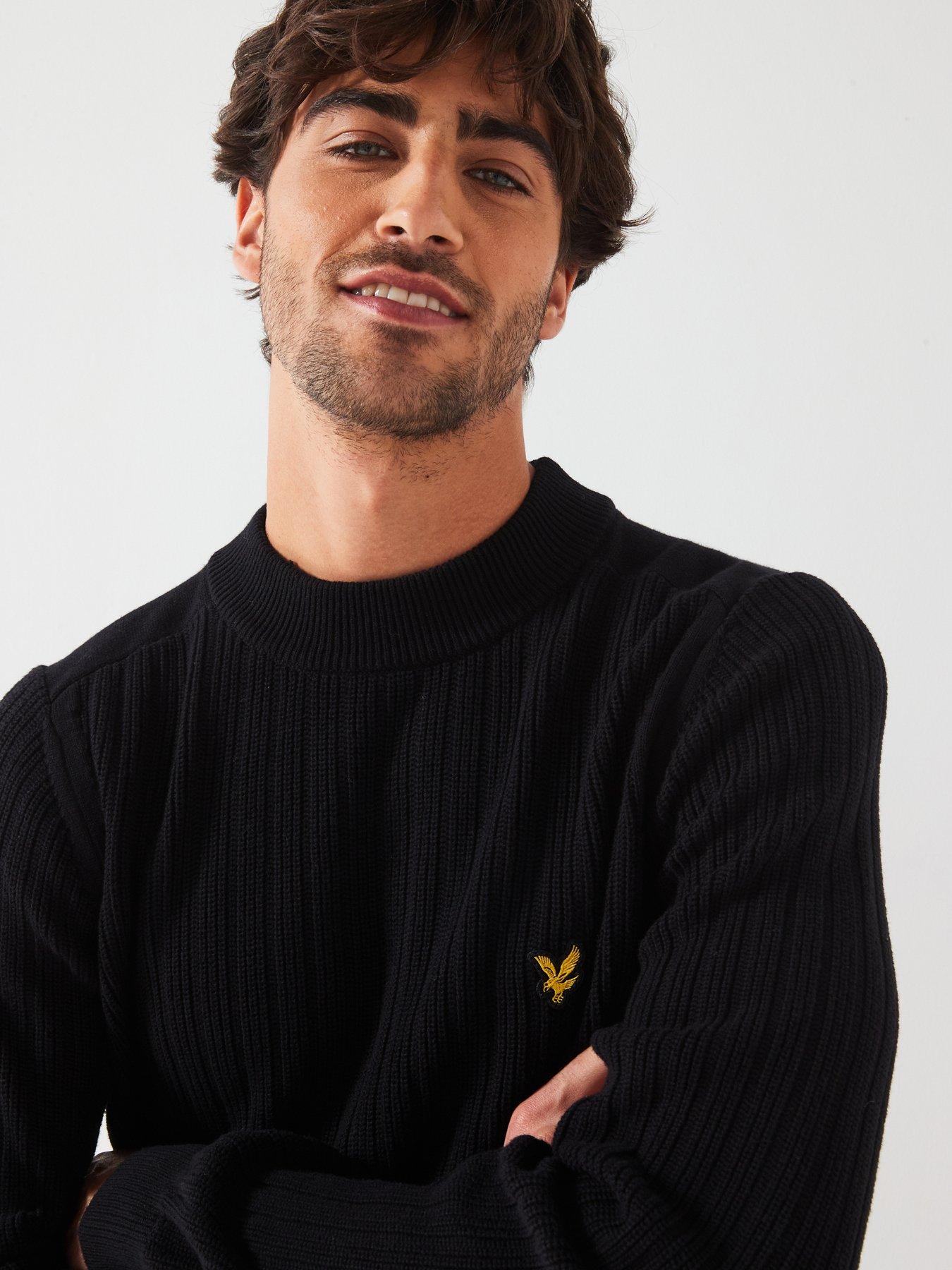 lyle-scott-lyle-amp-scott-ribbed-mock-neck-knitted-jumper--blackoutfit