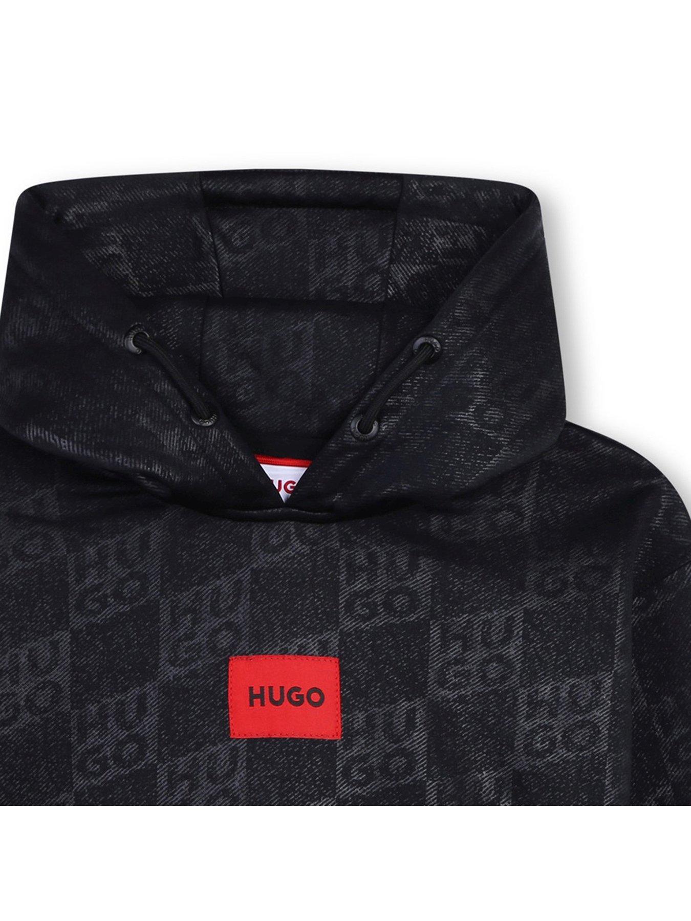 hugo-boys-check-monogram-hoodie-blackoutfit