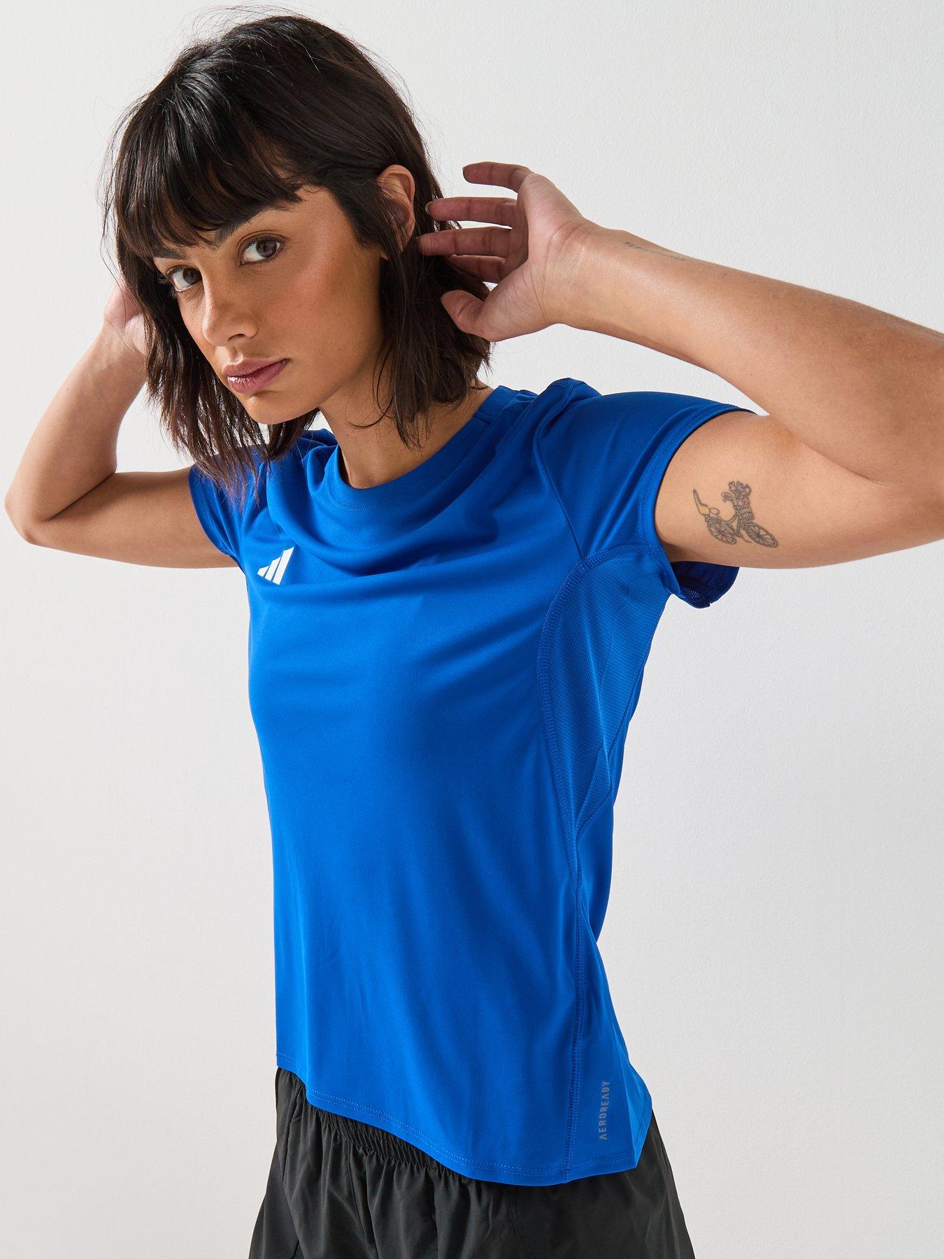 Image 4 of 5 of adidas Adizero Essentials Running T-Shirt - Blue