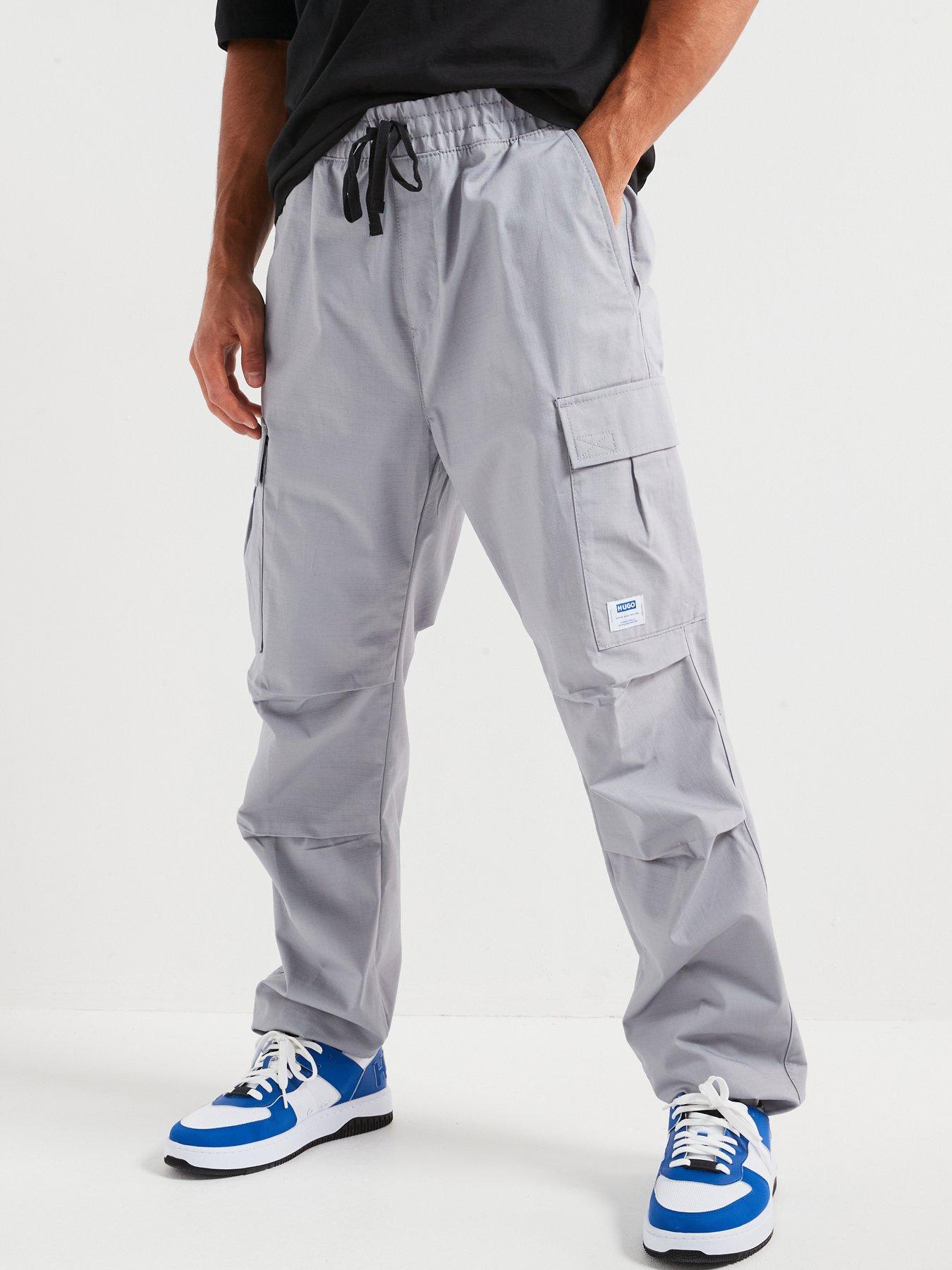Image 1 of 4 of HUGO Gadic242 Relaxed Fit Cargo Pants - Grey
