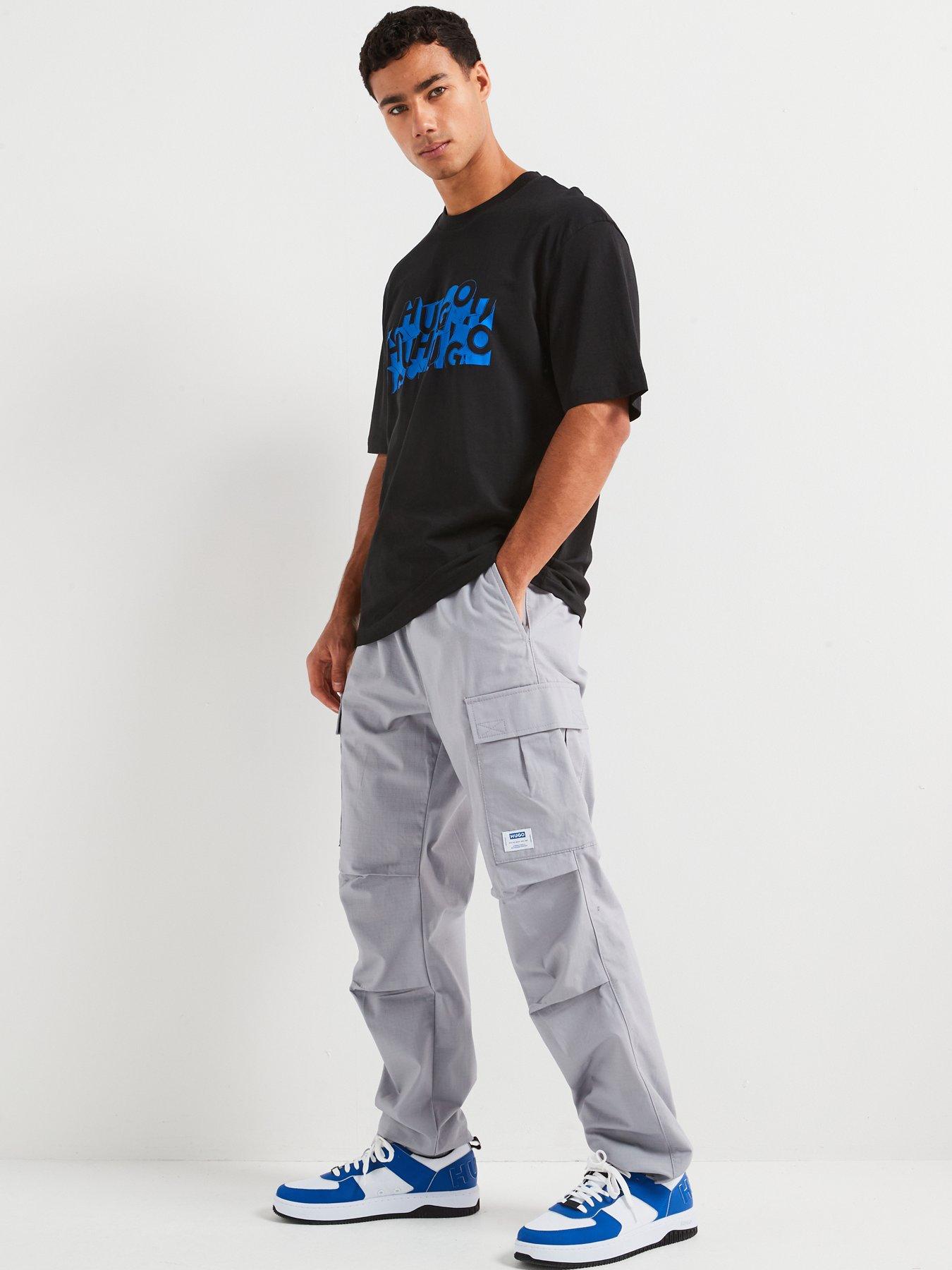 Image 3 of 4 of HUGO Gadic242 Relaxed Fit Cargo Pants - Grey