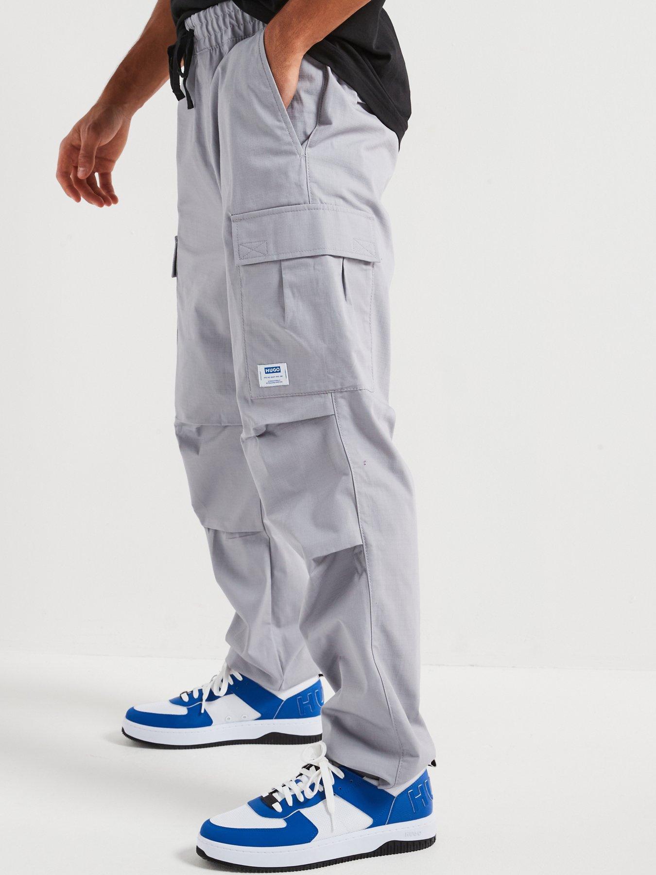 Image 4 of 4 of HUGO Gadic242 Relaxed Fit Cargo Pants - Grey
