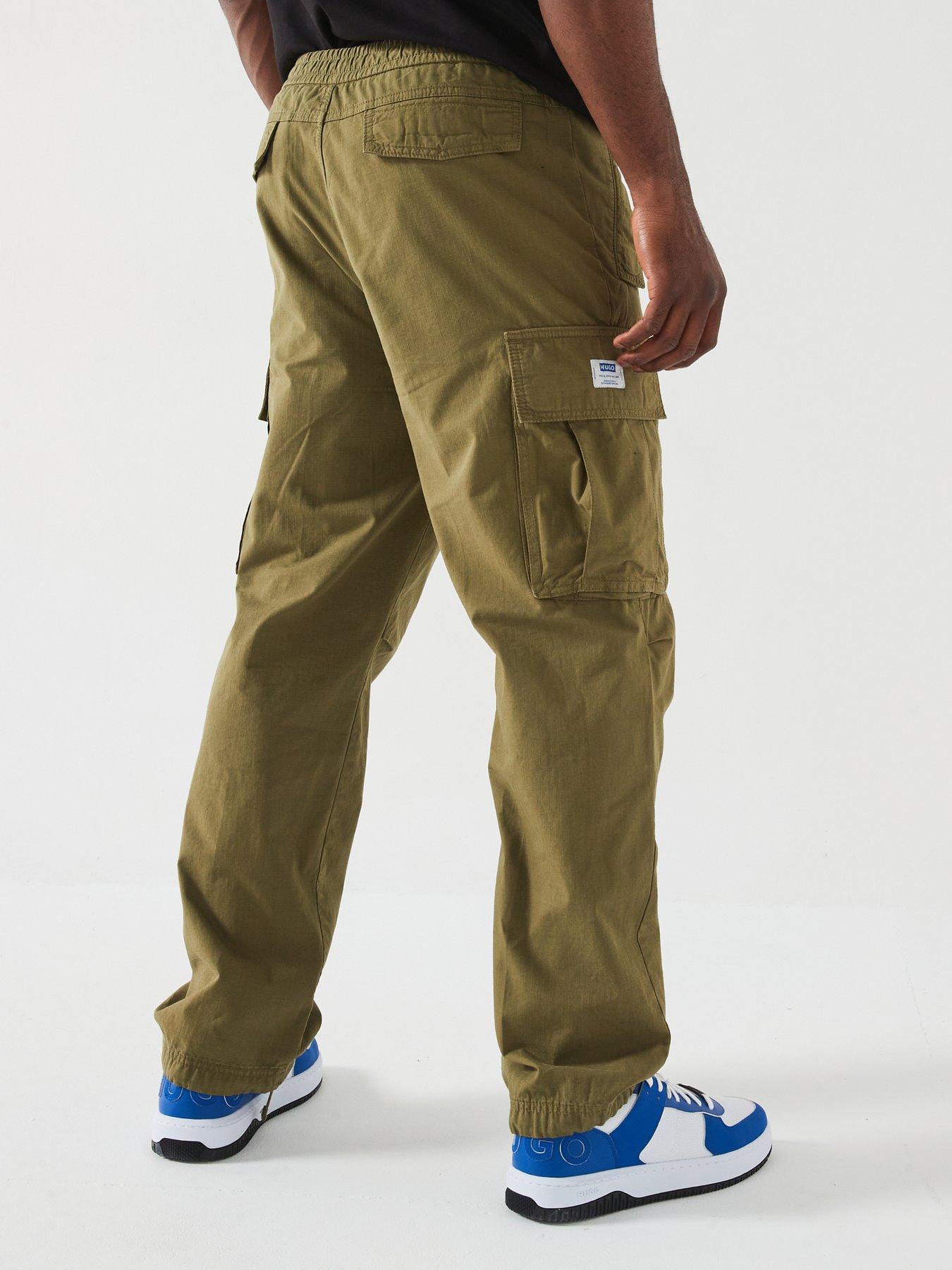Image 2 of 6 of HUGO Gabio251D Baggy Fit Combat Pants - Khaki