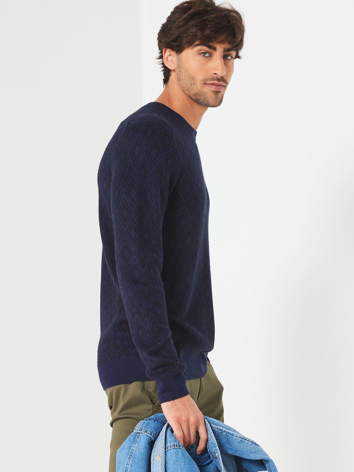 lyle-scott-lyle-amp-scott-monogram-intarsia-knitted-jumper--dark-blueoutfit