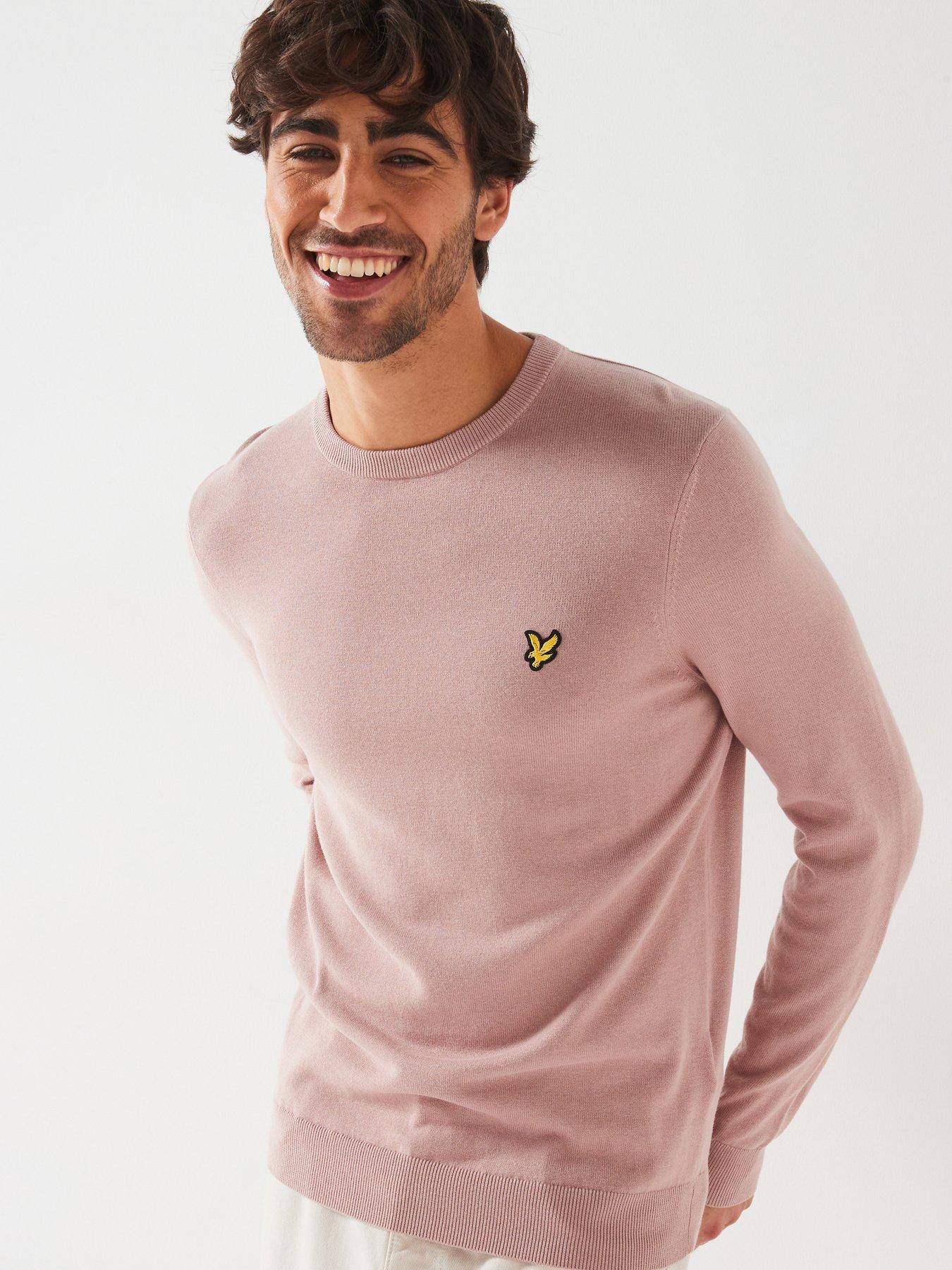 lyle-scott-lyle-amp-scott-cotton-crew-neck-knitted-jumper--pink