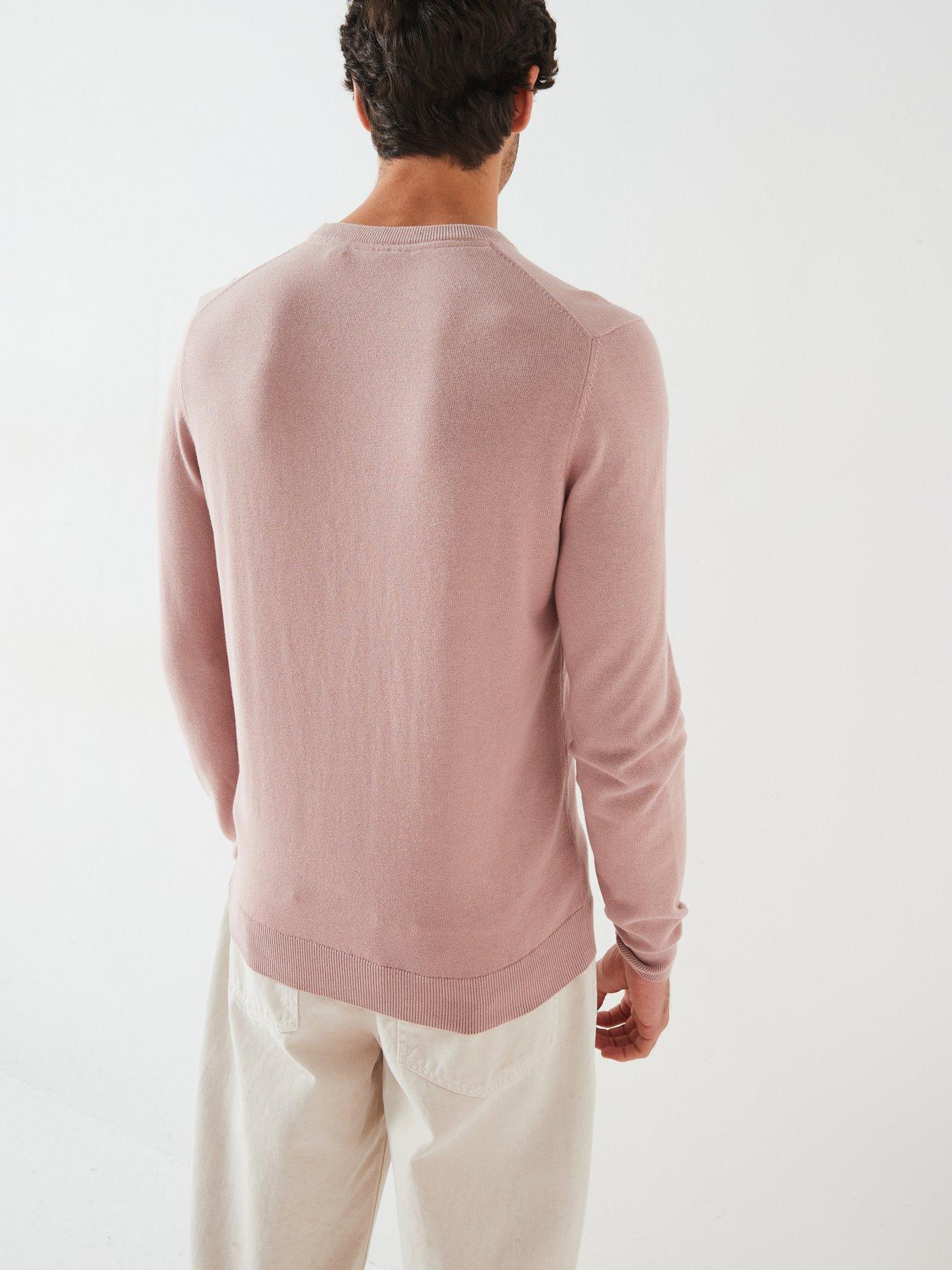 lyle-scott-lyle-amp-scott-cotton-crew-neck-knitted-jumper--pinkstillFront