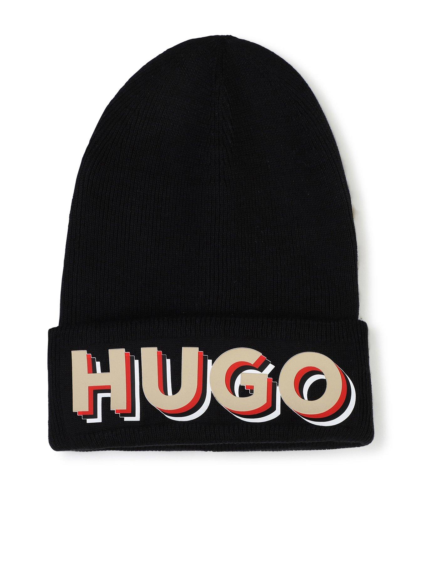 hugo-boys-beanie-hat-black