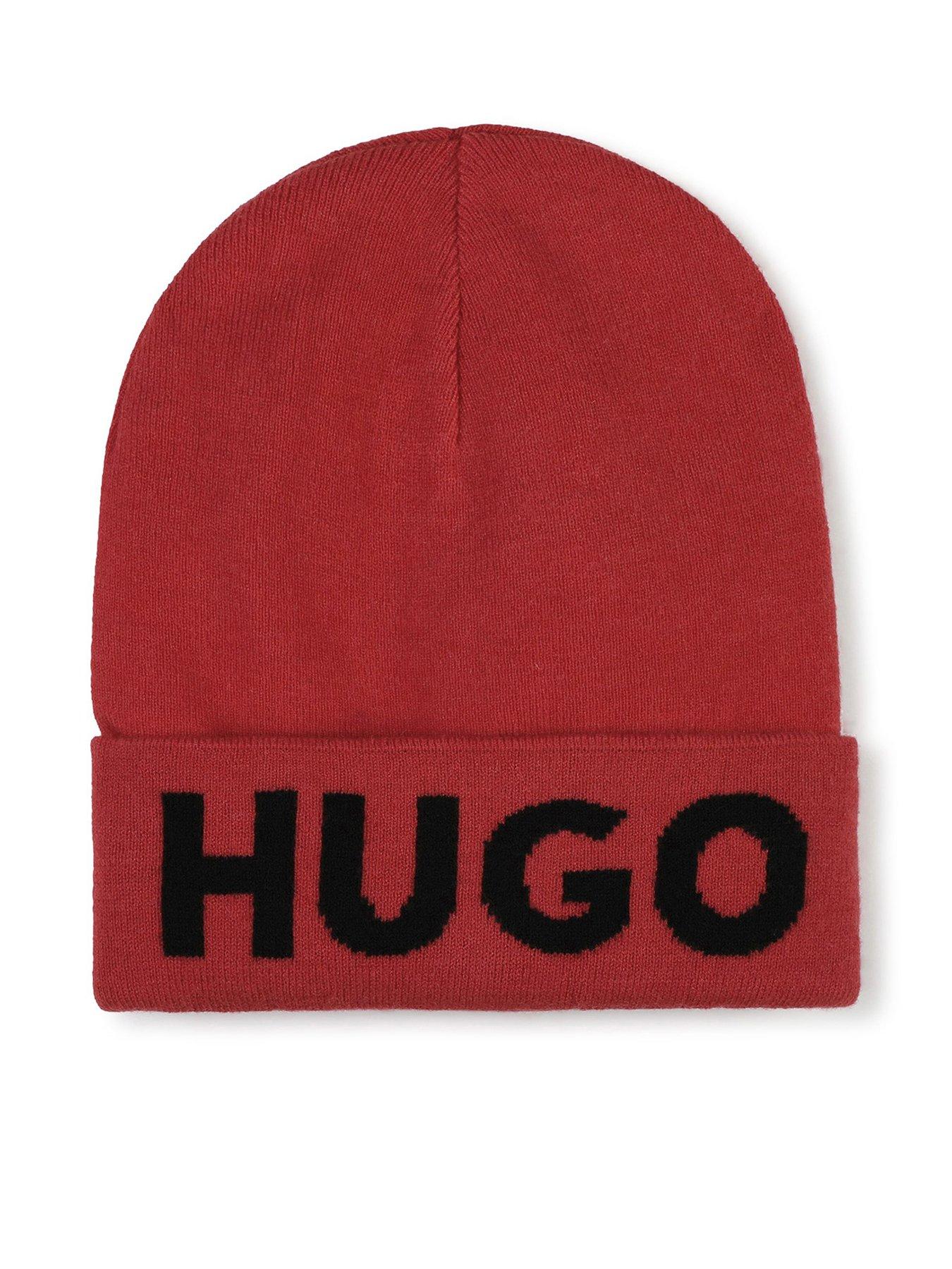 hugo-boys-beanie-hat-red