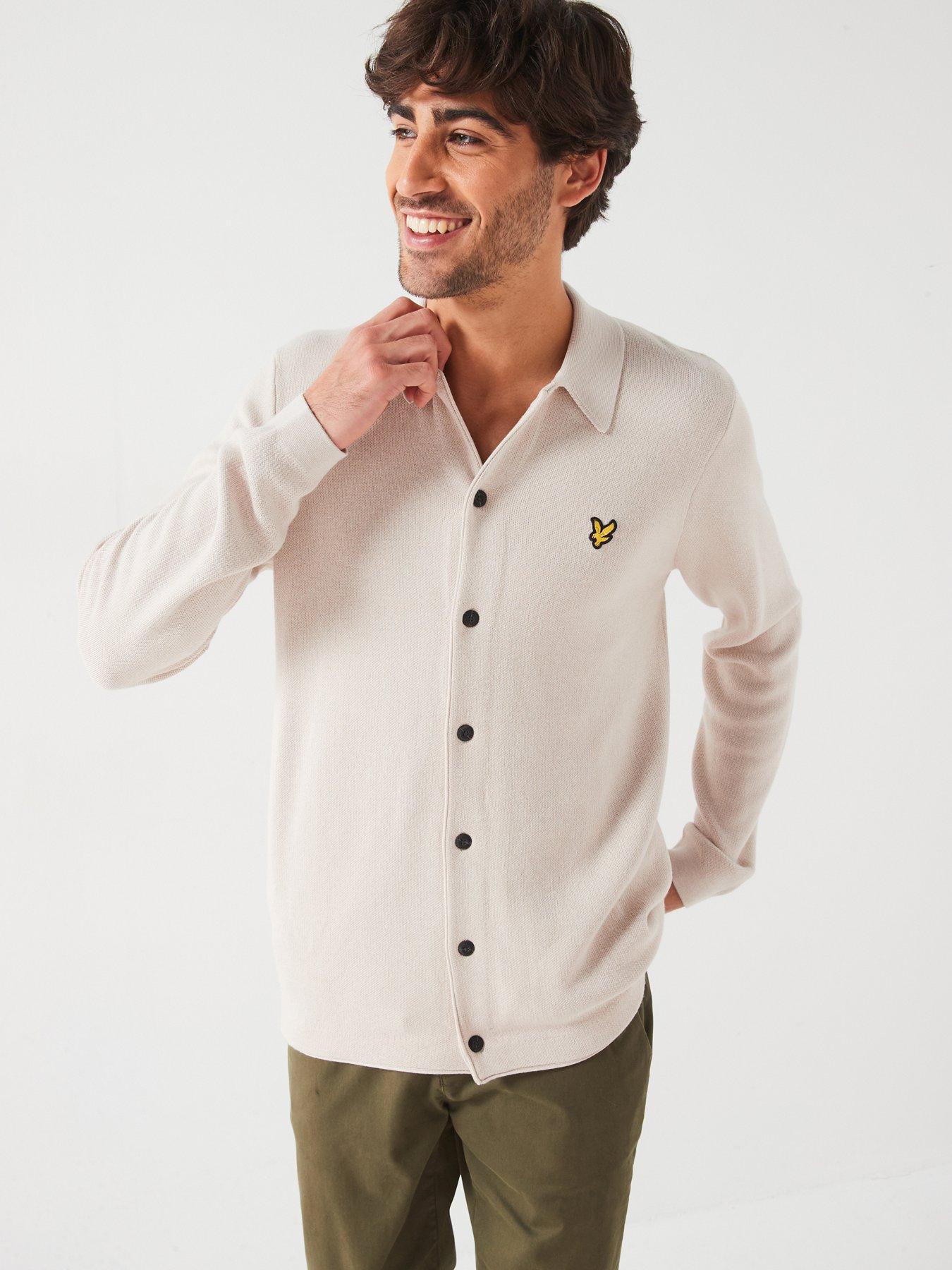 lyle-scott-lyle-amp-scott-double-knitted-cardigan--cream