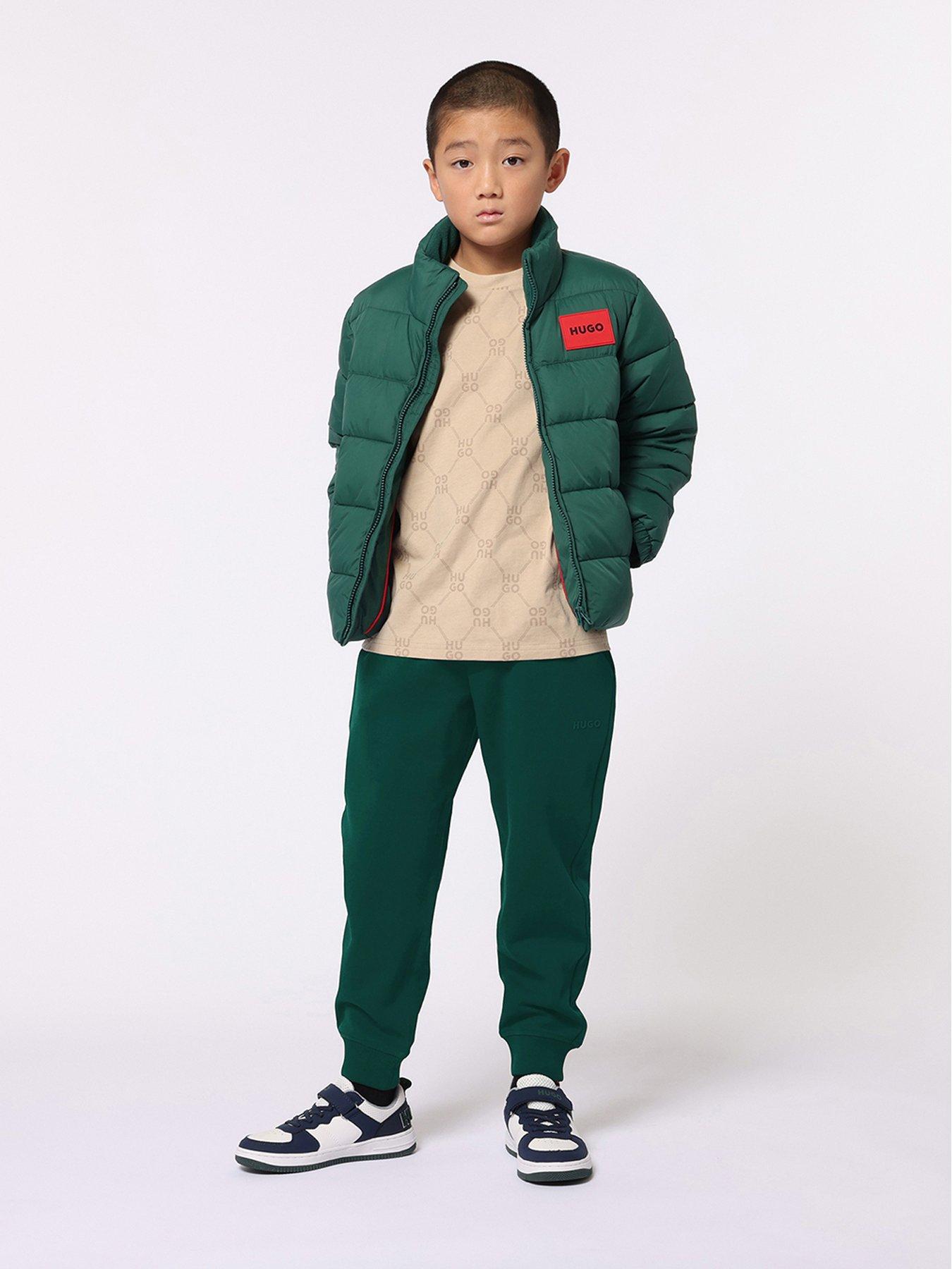 hugo-boys-padded-coat-greenstillFront