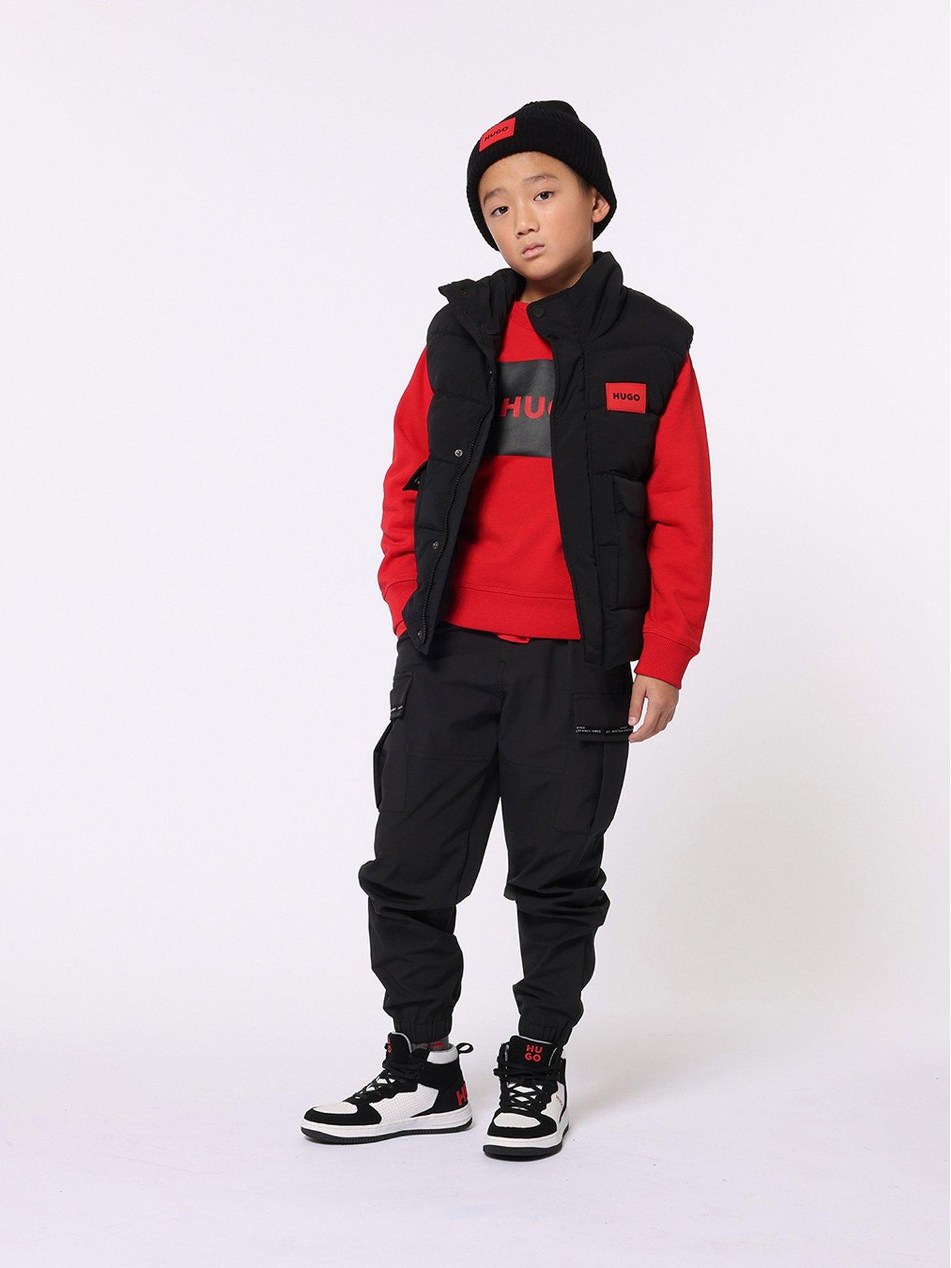 hugo-boys-gilet-blackstillFront