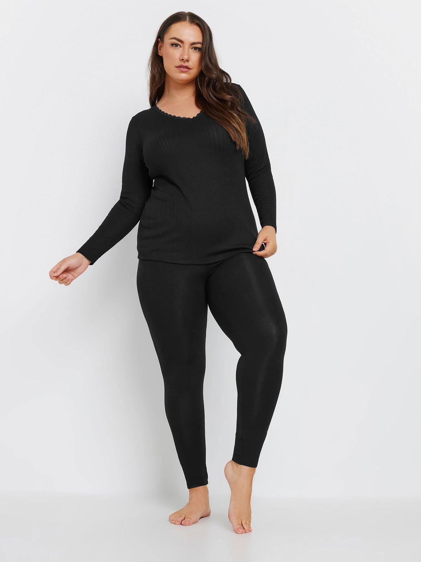 yours-curve-pointelle-thermal-long-sleeve-top-blackback