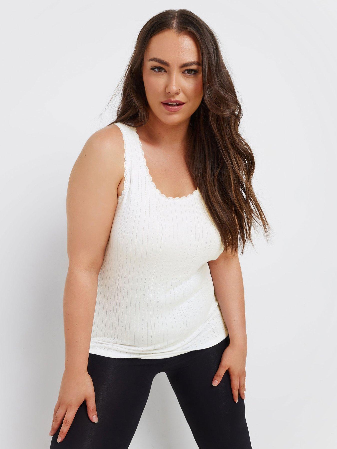 yours-curve-pointelle-thermal-vest-white