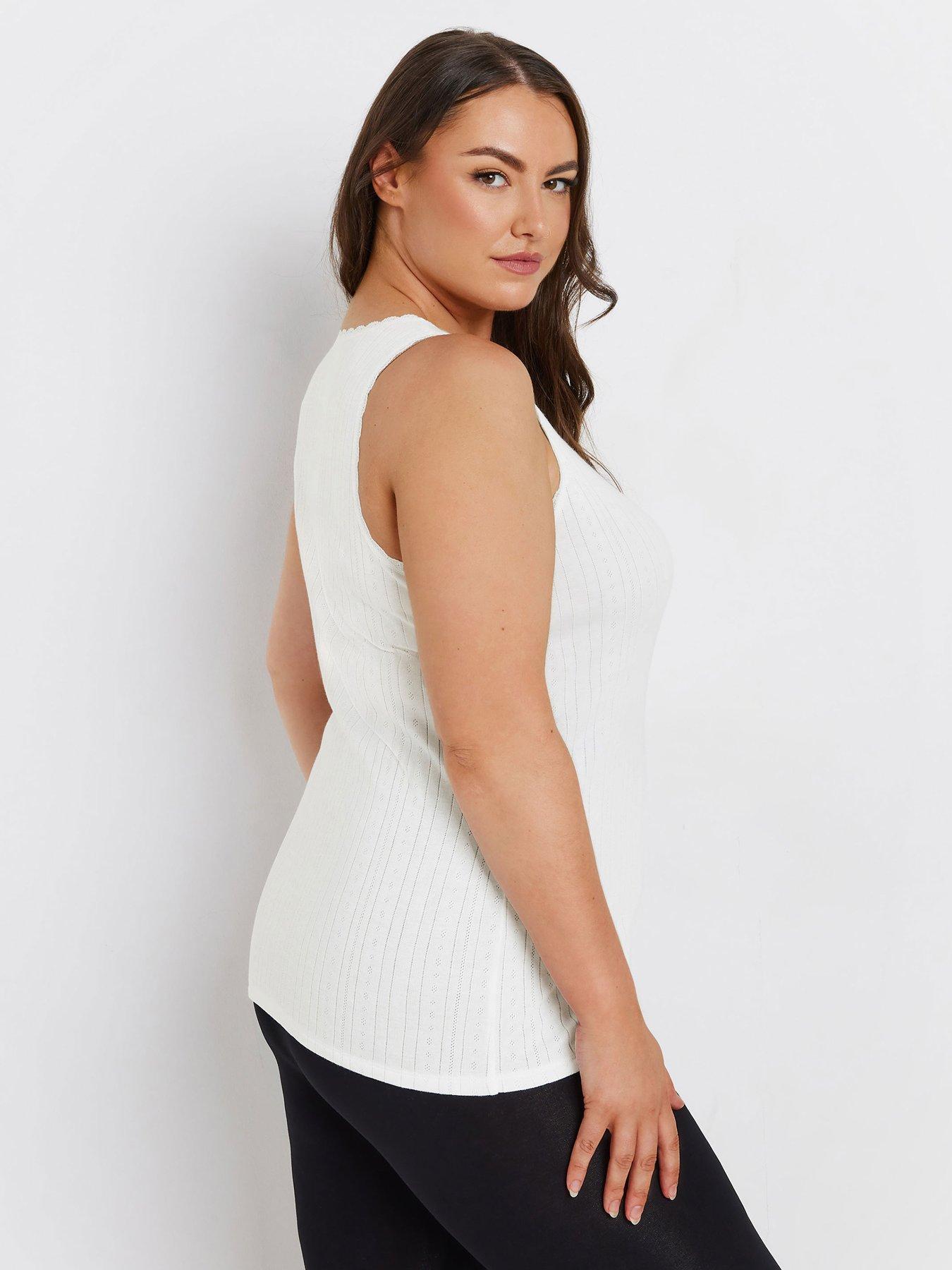 yours-curve-pointelle-thermal-vest-whitestillFront