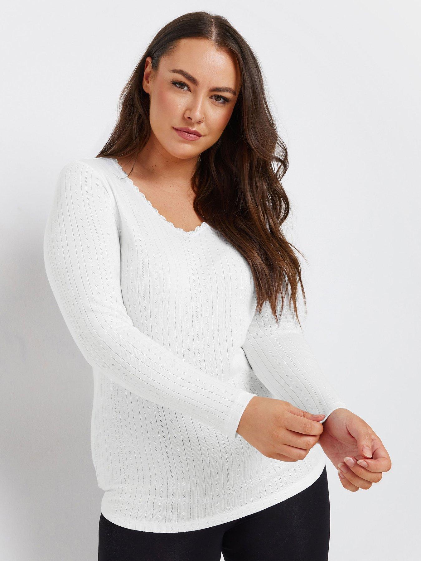 yours-curve-pointelle-thermal-long-sleeve-top-white