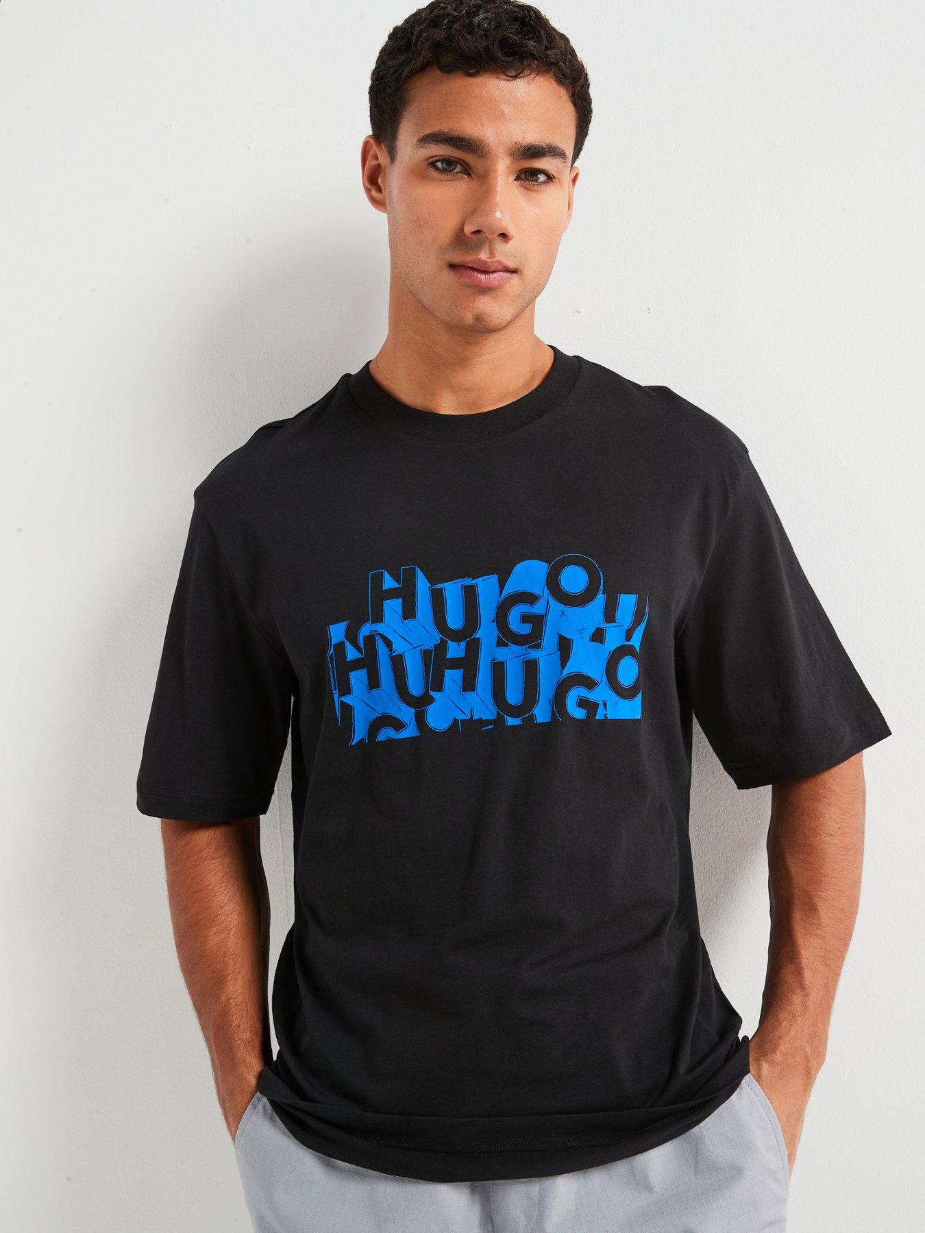 hugo-nafralo-regular-fit-graphic-logo-t-shirt-black