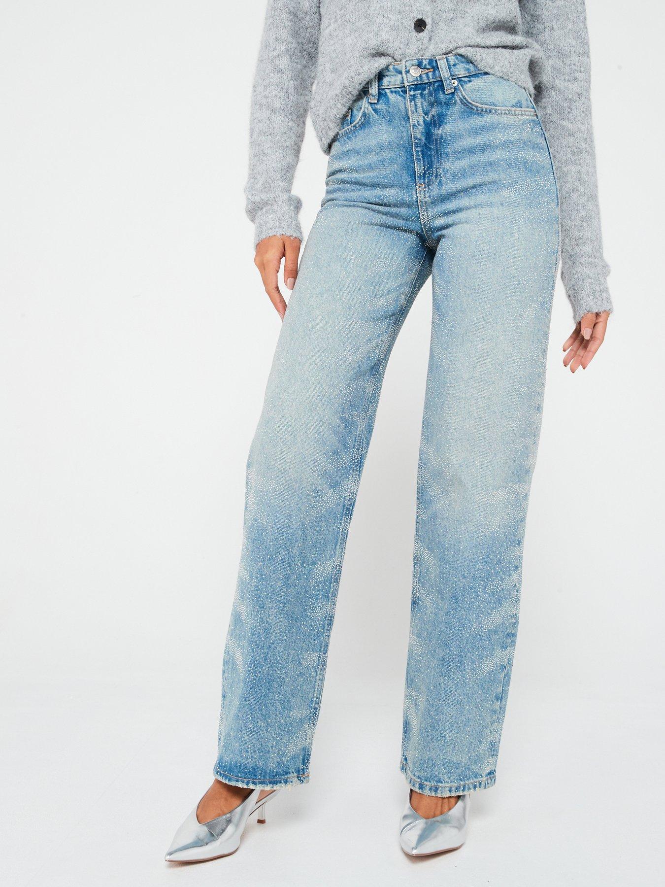 Image of Vero Moda High Rise Wide Leg Jean - Denim - Light Blue