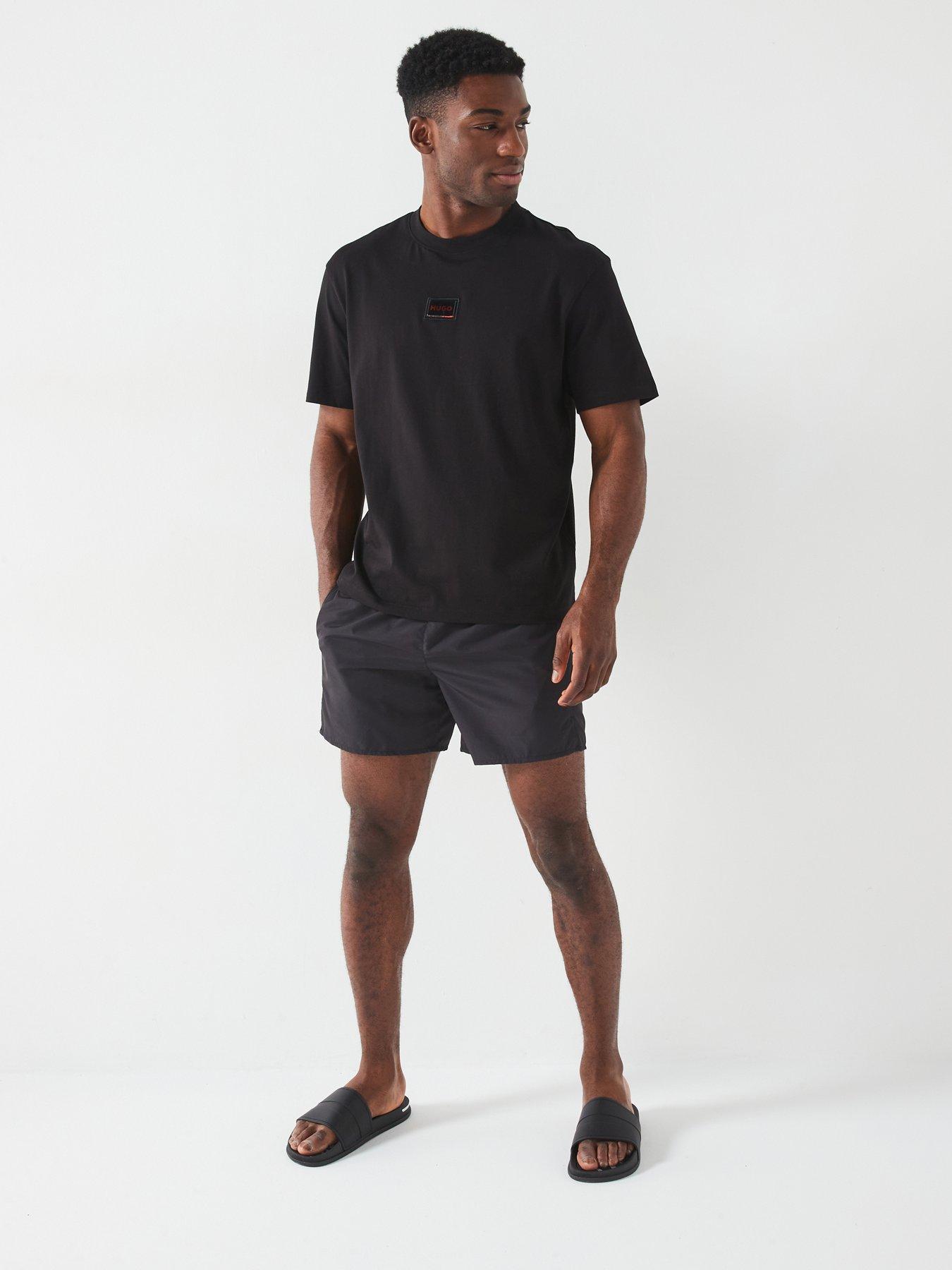 hugo-tap-waistband-logo-swim-shorts-blackback