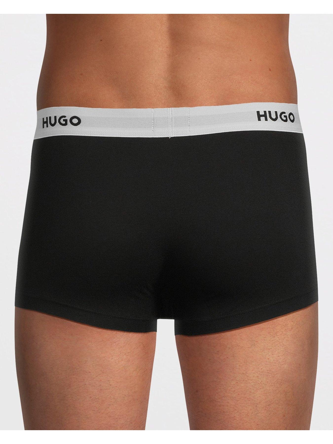 hugo-3-pack-triplet-logo-trunks-blackvarious-waistband-assortedback