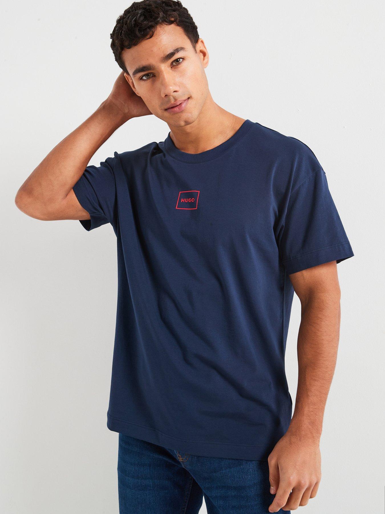 undefined Hugo Laze Relaxed Fit Loungewear T-Shirt - Navy