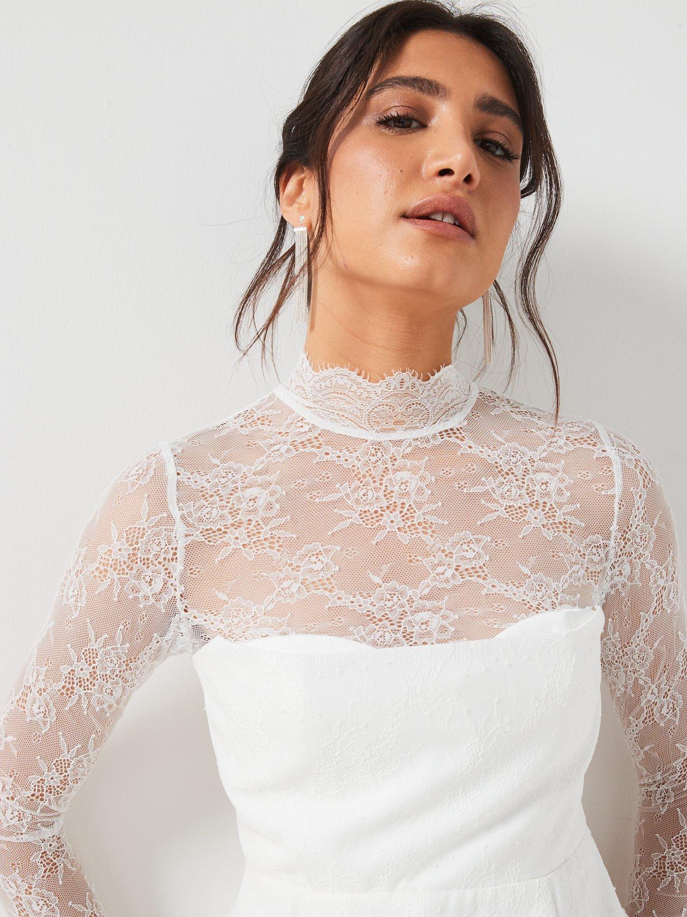 six-stories-lace-sleeve-mini-dress-ivorydetail