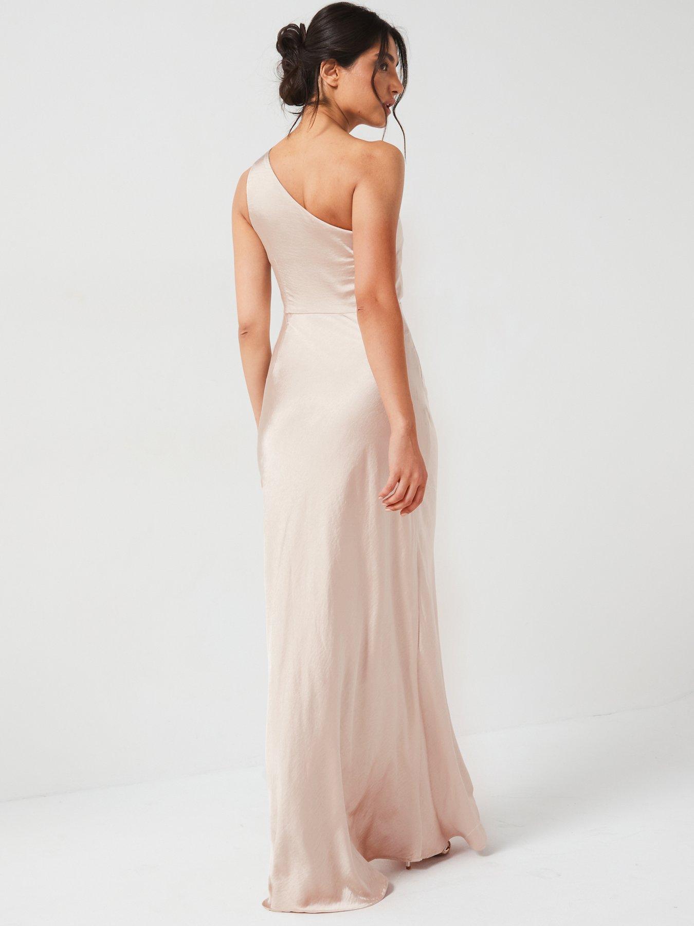 six-stories-one-shoulder-satin-ruched-bridesmaid-dress-oyster-beigestillFront